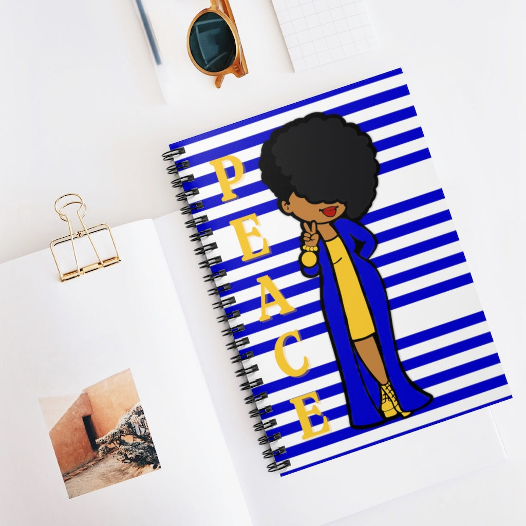 Peace (Blue & Yellow)  Spiral Notebook