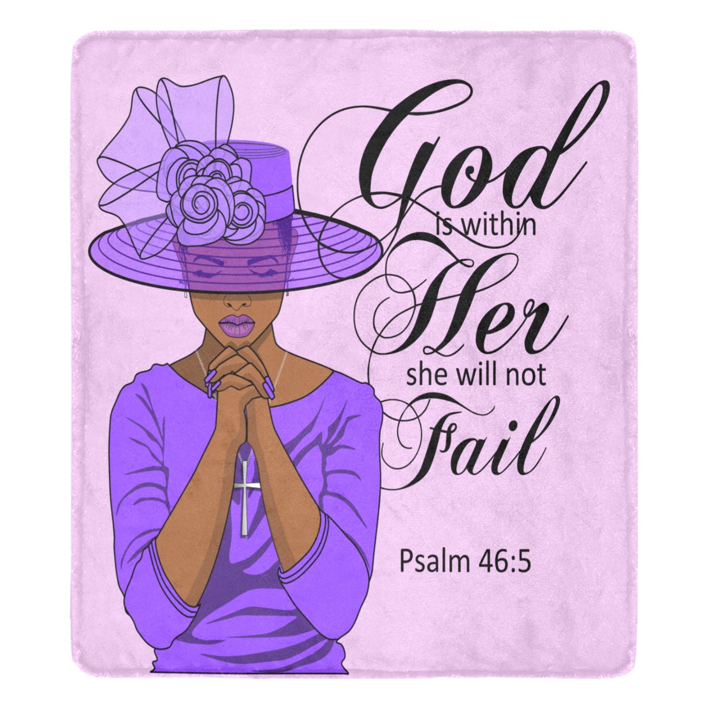 Fleece ~Psalms 46:5 Ultra Soft Blanket (Purple)