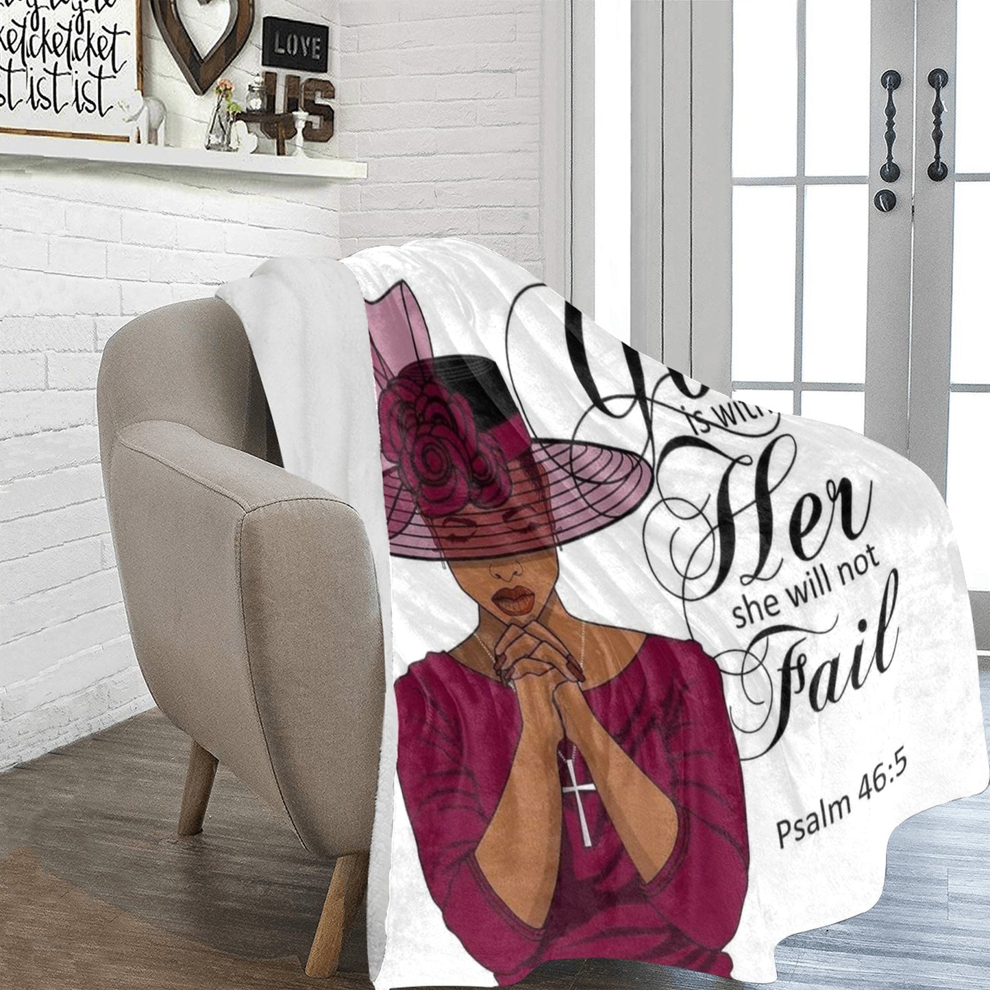 Fleece ~Psalms 46:5 Ultra Soft Blanket (Colors)