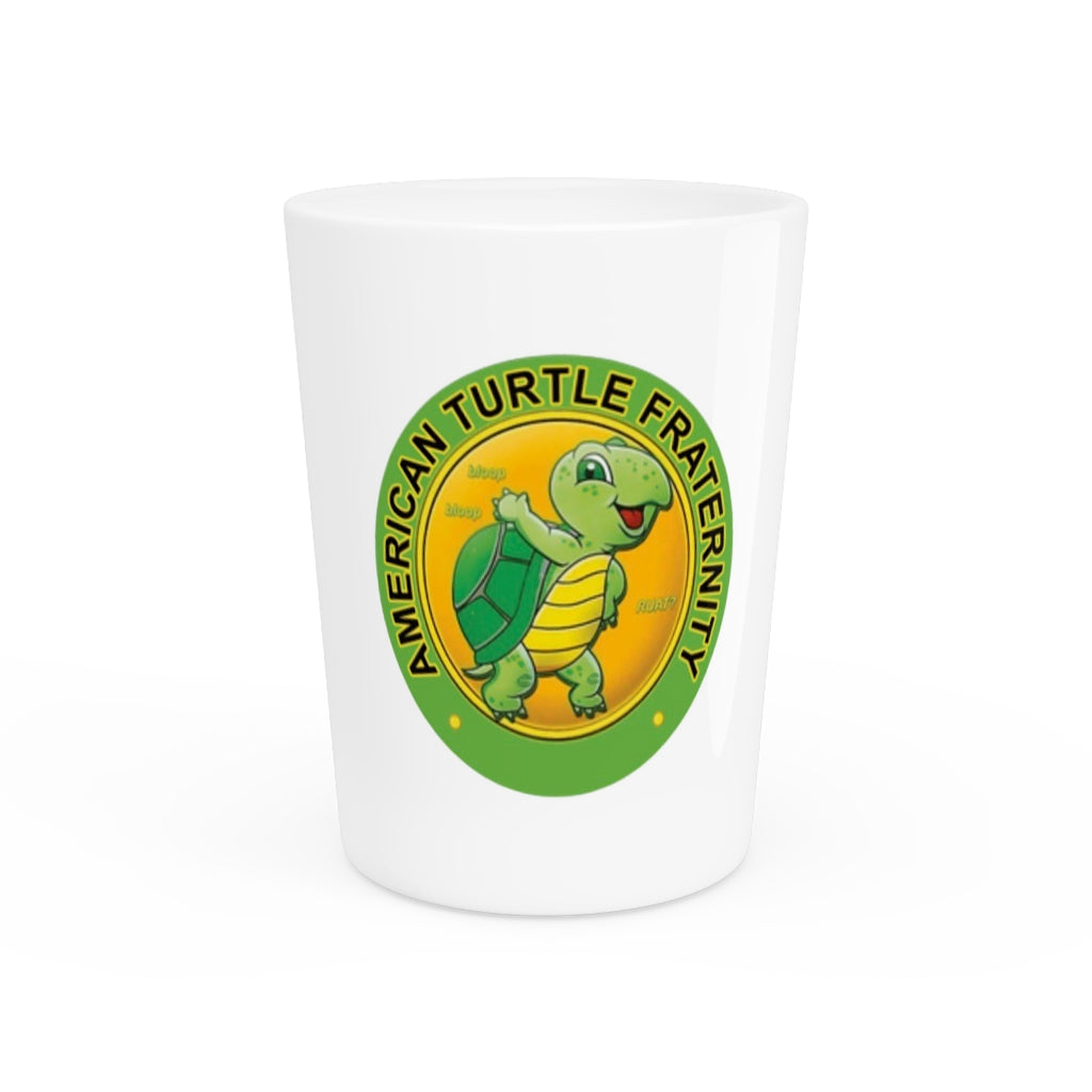 American Turtle Fraternity Shot Glass (White)
