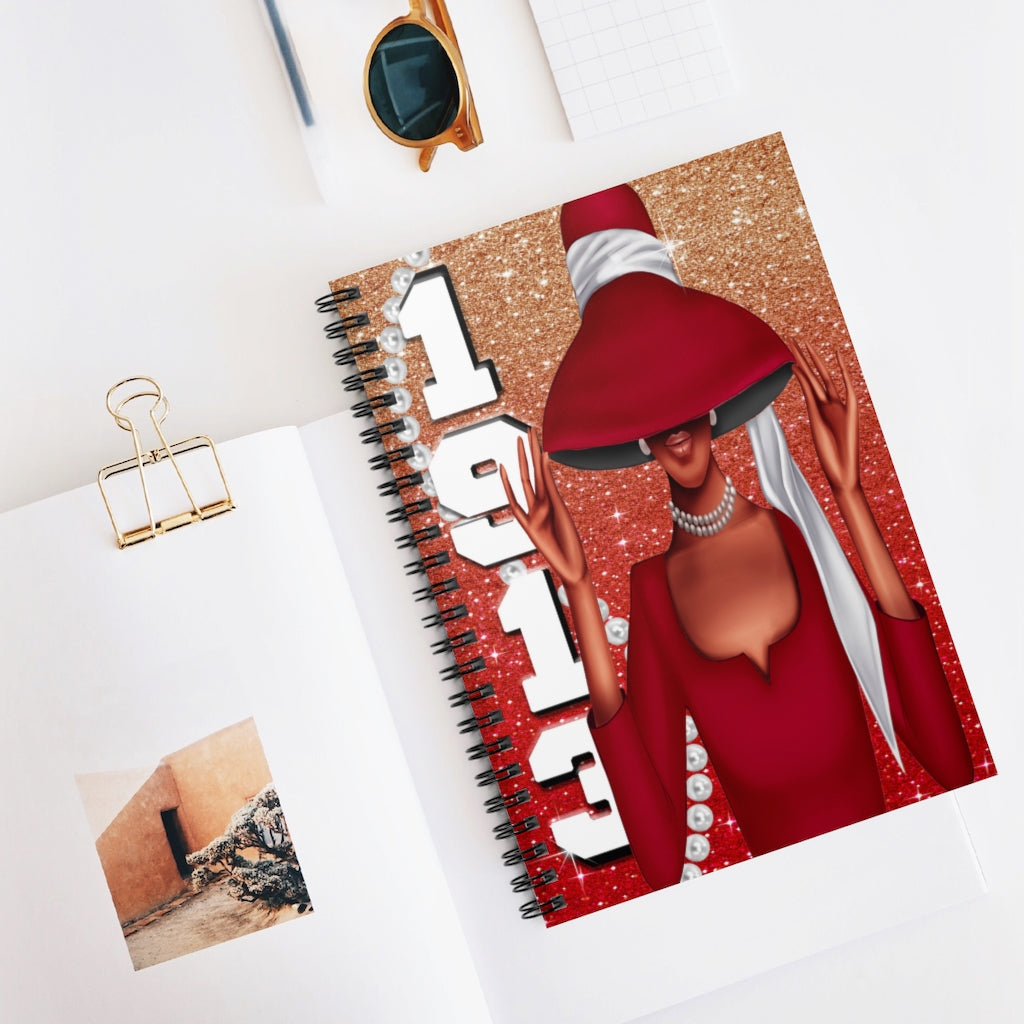 1913 & Pearls Spiral Notebook