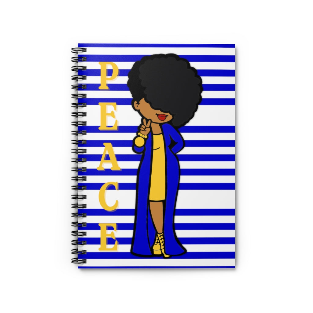 Peace (Blue & Yellow)  Spiral Notebook