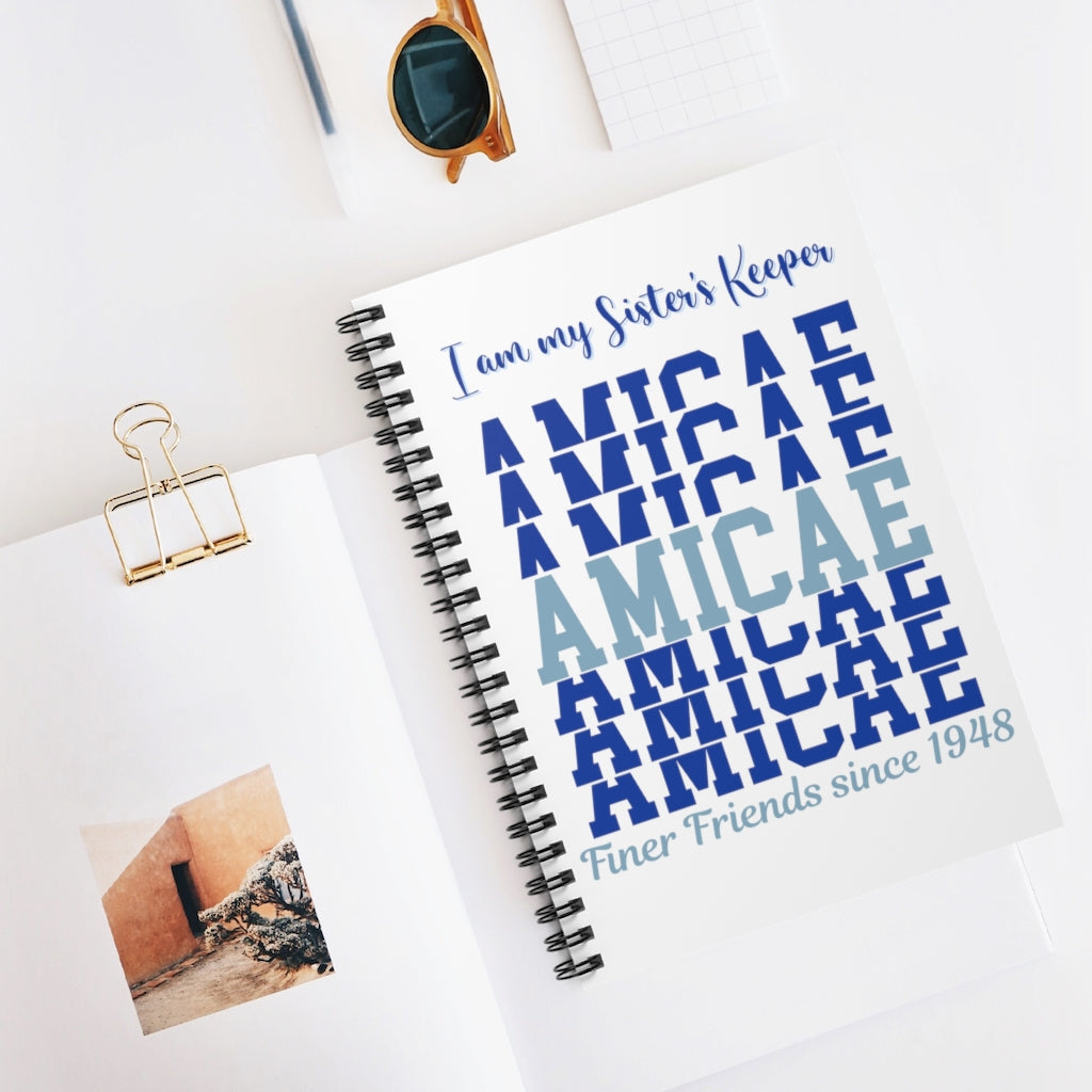 Spiral Notebook ~ Amicae Sister's Keeper - Ruled Line