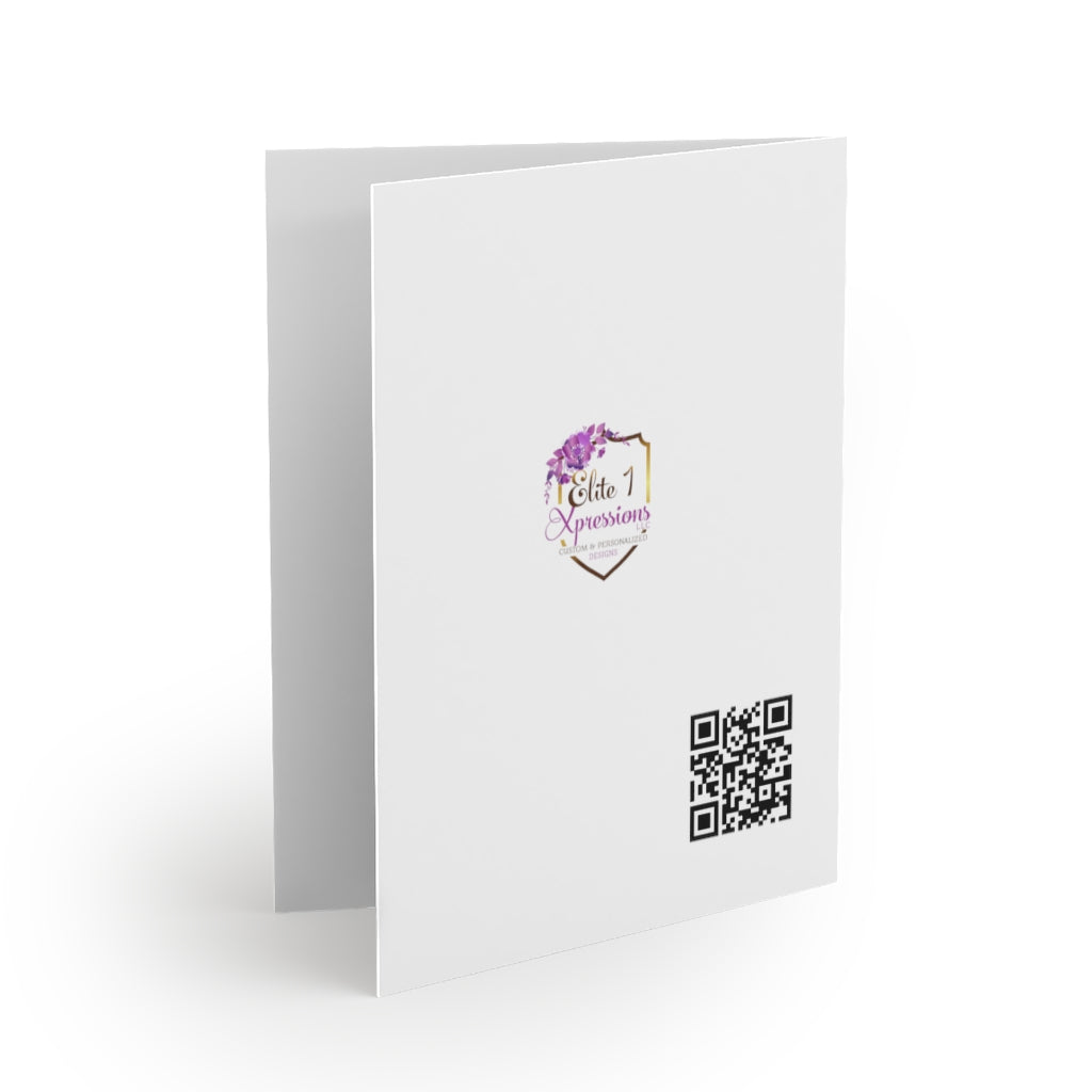 Happy Birthday (Blue & Yellow) Greeting cards ~ White (8, 16, 24 pcs)