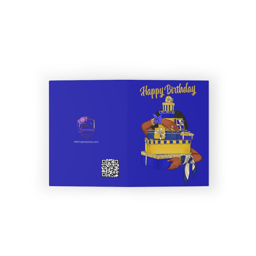 Happy Birthday (Blue & Yellow) Greeting cards (8,16, 24 pcs)