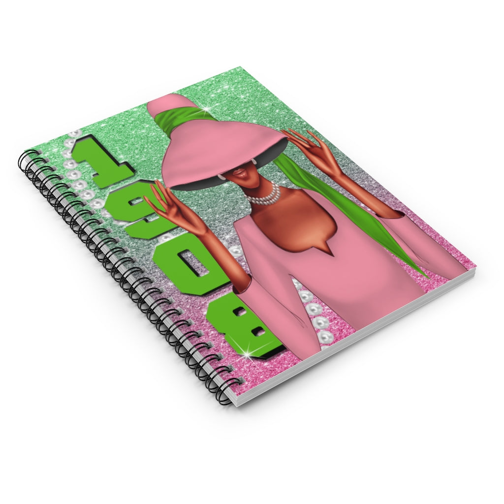 1908 & Pearls Spiral Notebook