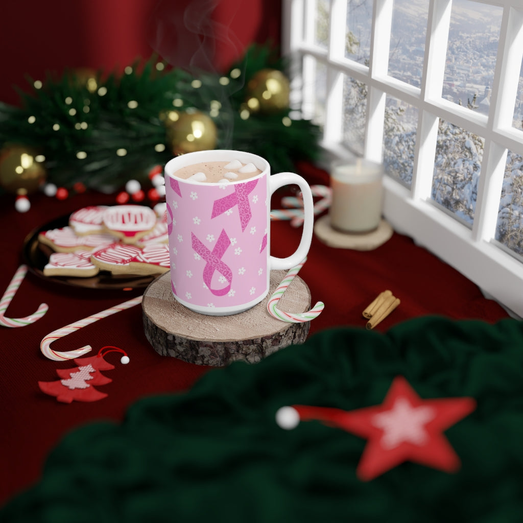 Pink Ribbon v2 Ceramic Mug