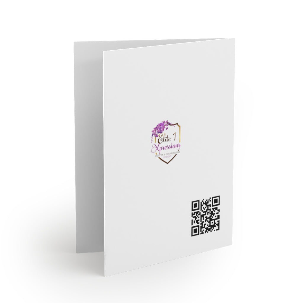 Happy Birthday (Pink &Green) Greeting cards ~ White (8, 16, 24 pcs)
