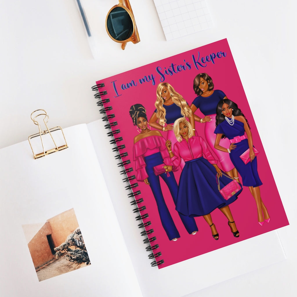 Sister's Keeper (Fuchsia) Spiral Notebook