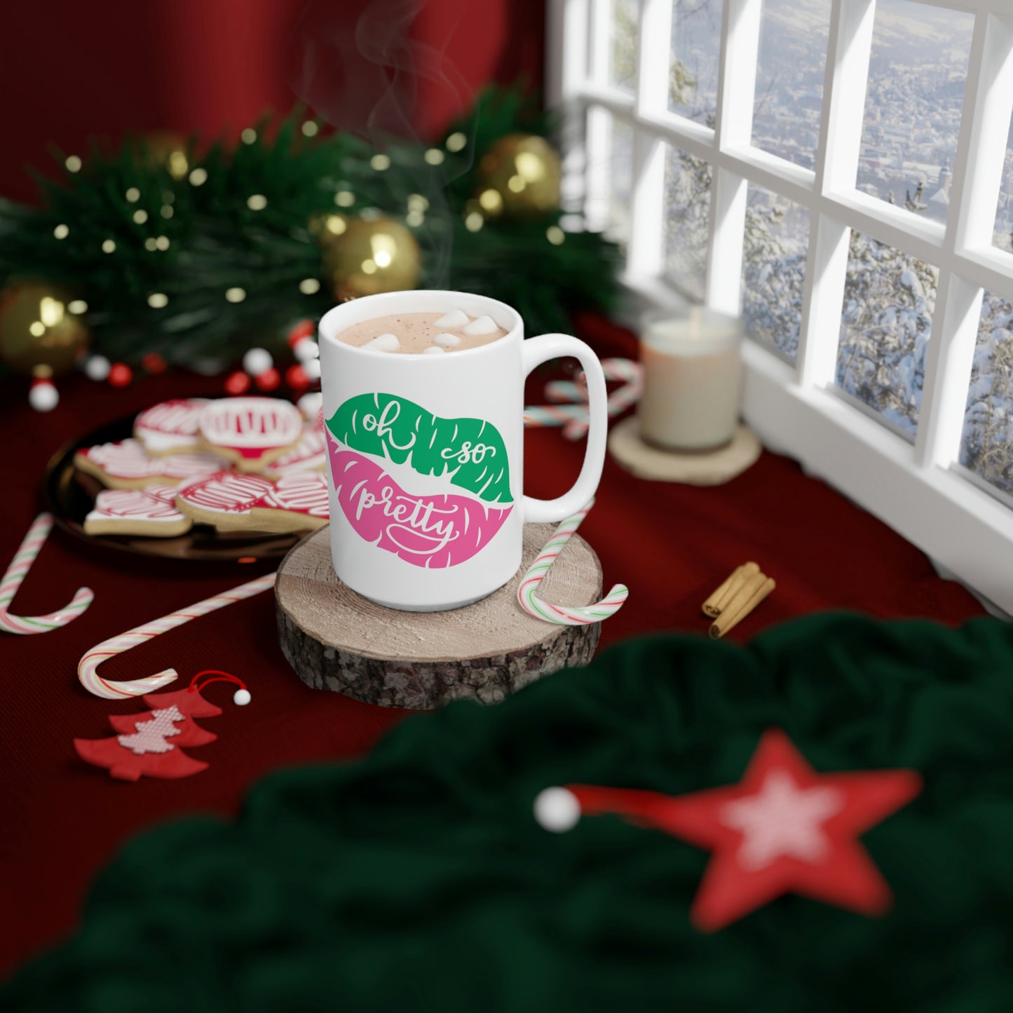 Pretty Girl Lips Ceramic Mug