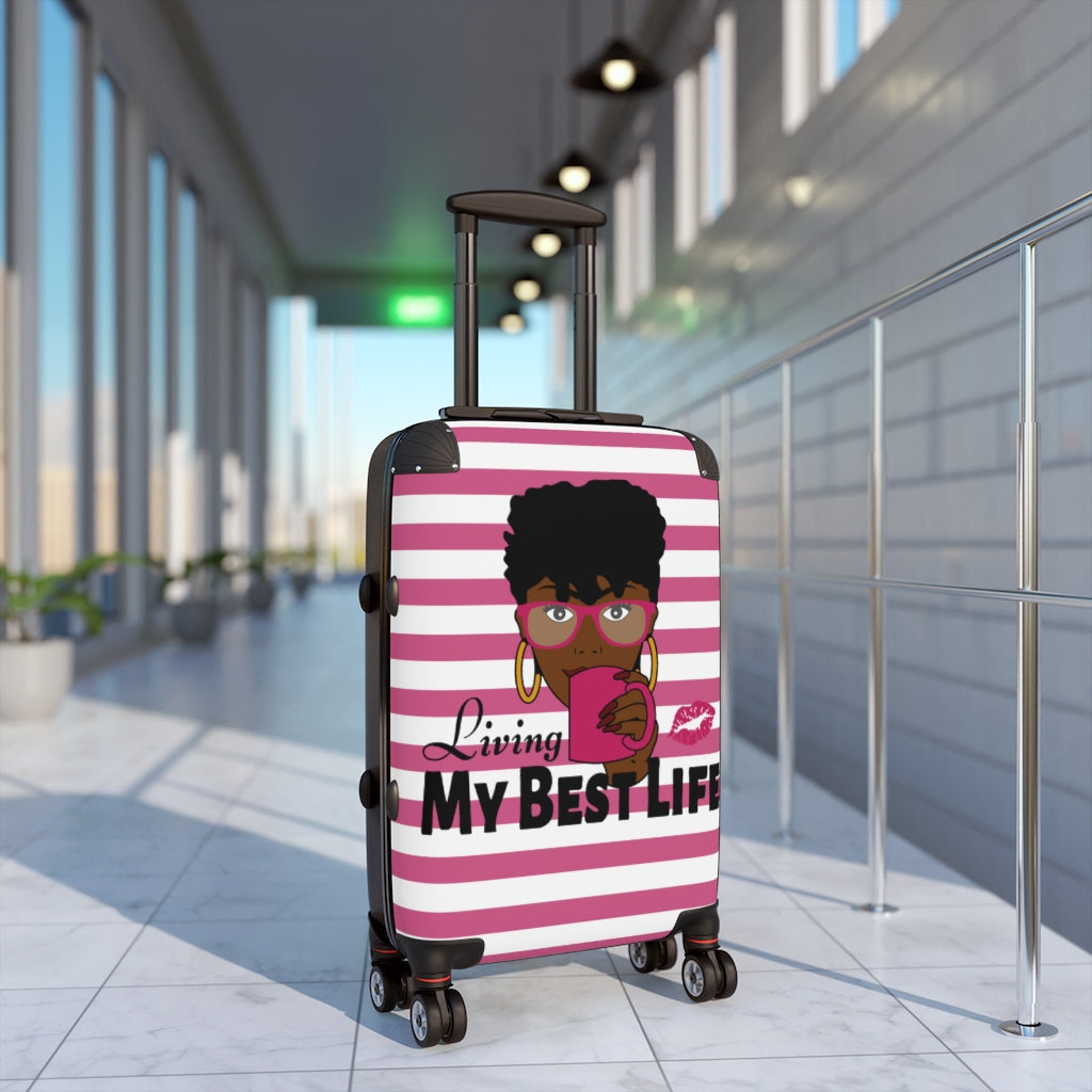 Living My Best Life "Pink" Cabin Suitcase