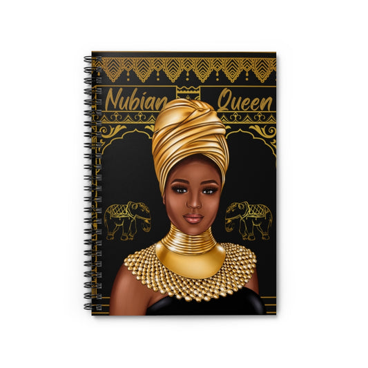 Nubian Queen (Gold) Spiral Notebook