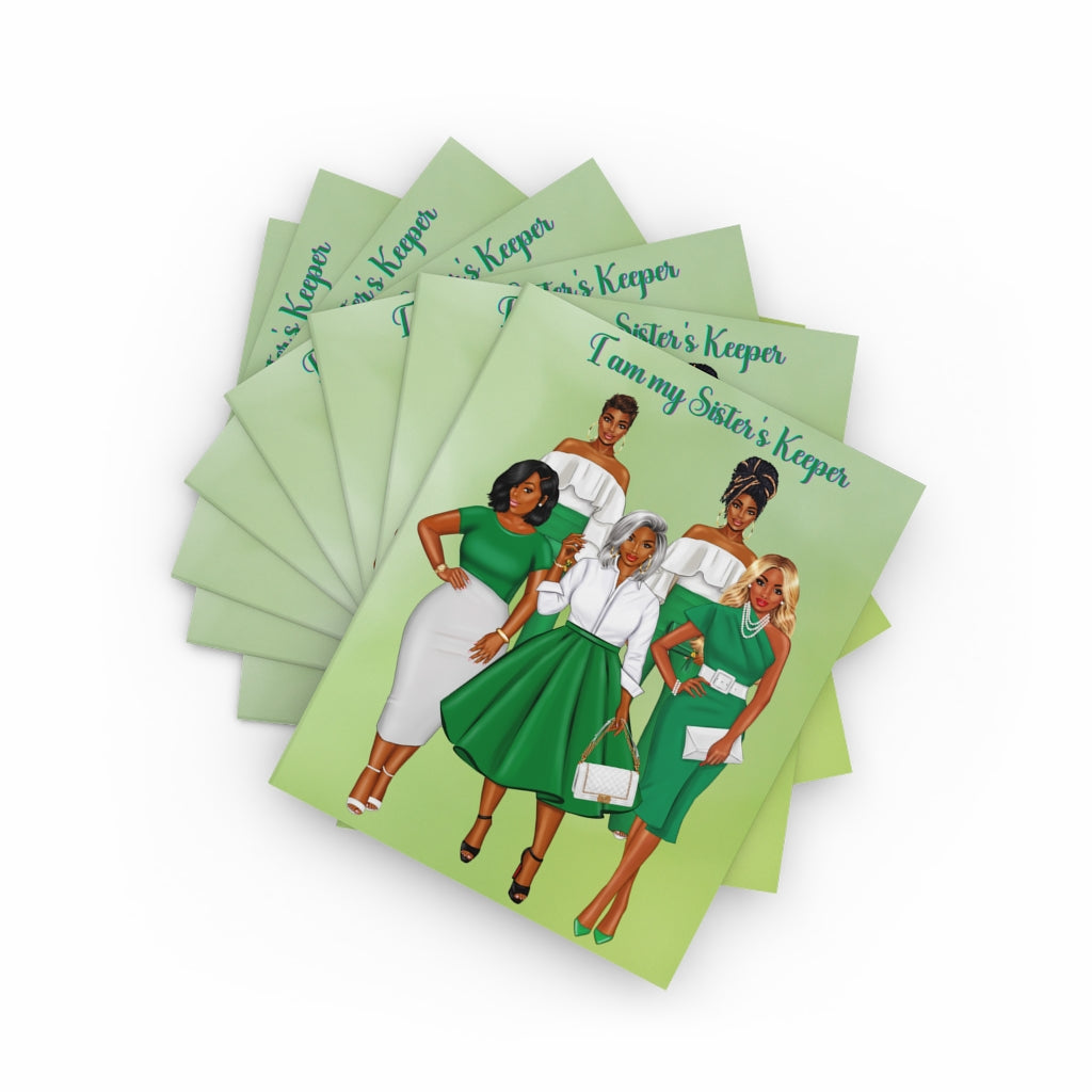 Greeting cards ~ Green (8, 16, 24 pcs)