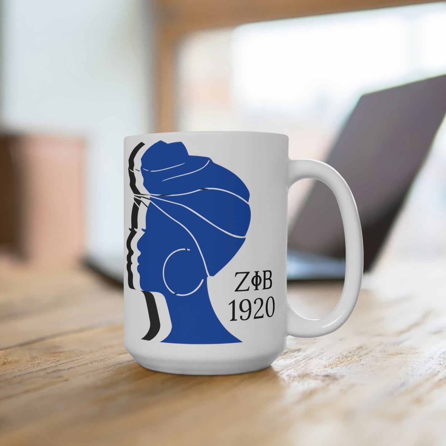 Zeta Phi Beta Silhouette Ceramic Mug