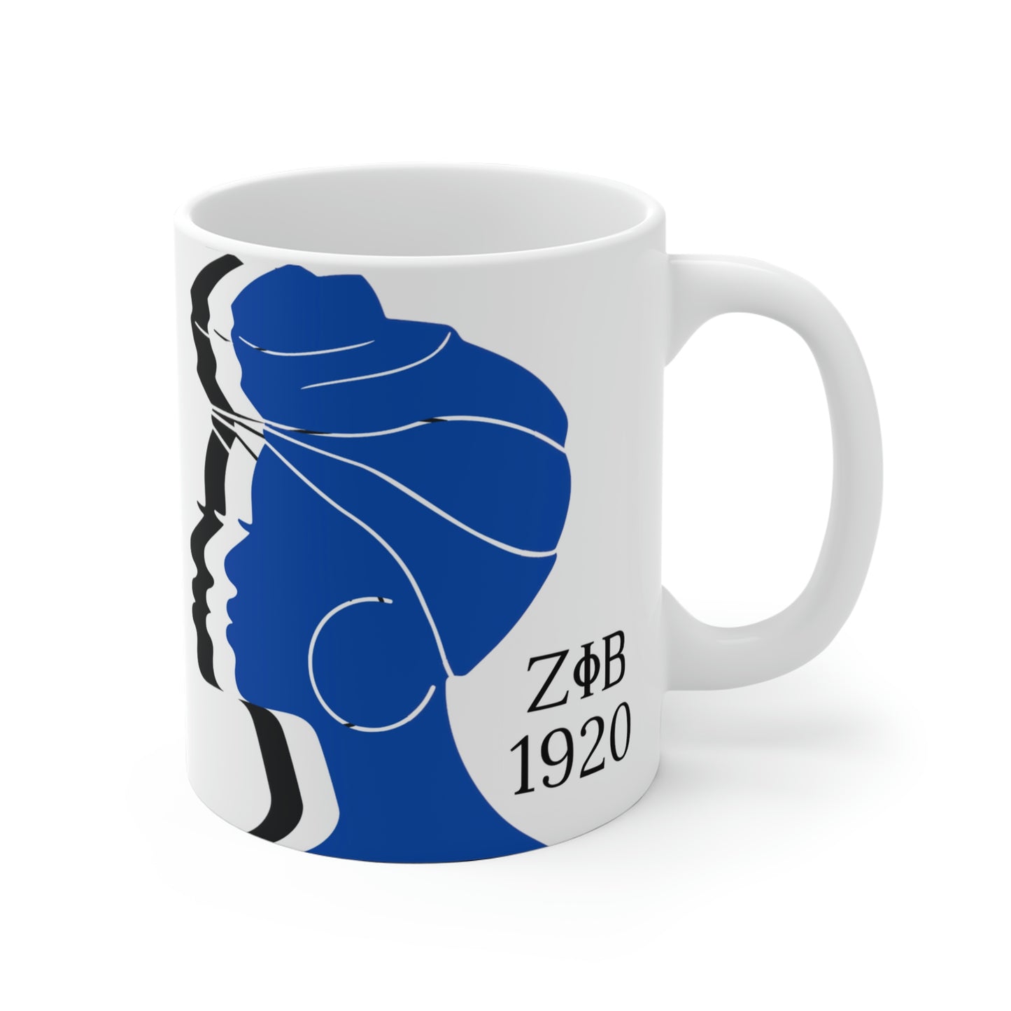 Zeta Phi Beta Silhouette Ceramic Mug
