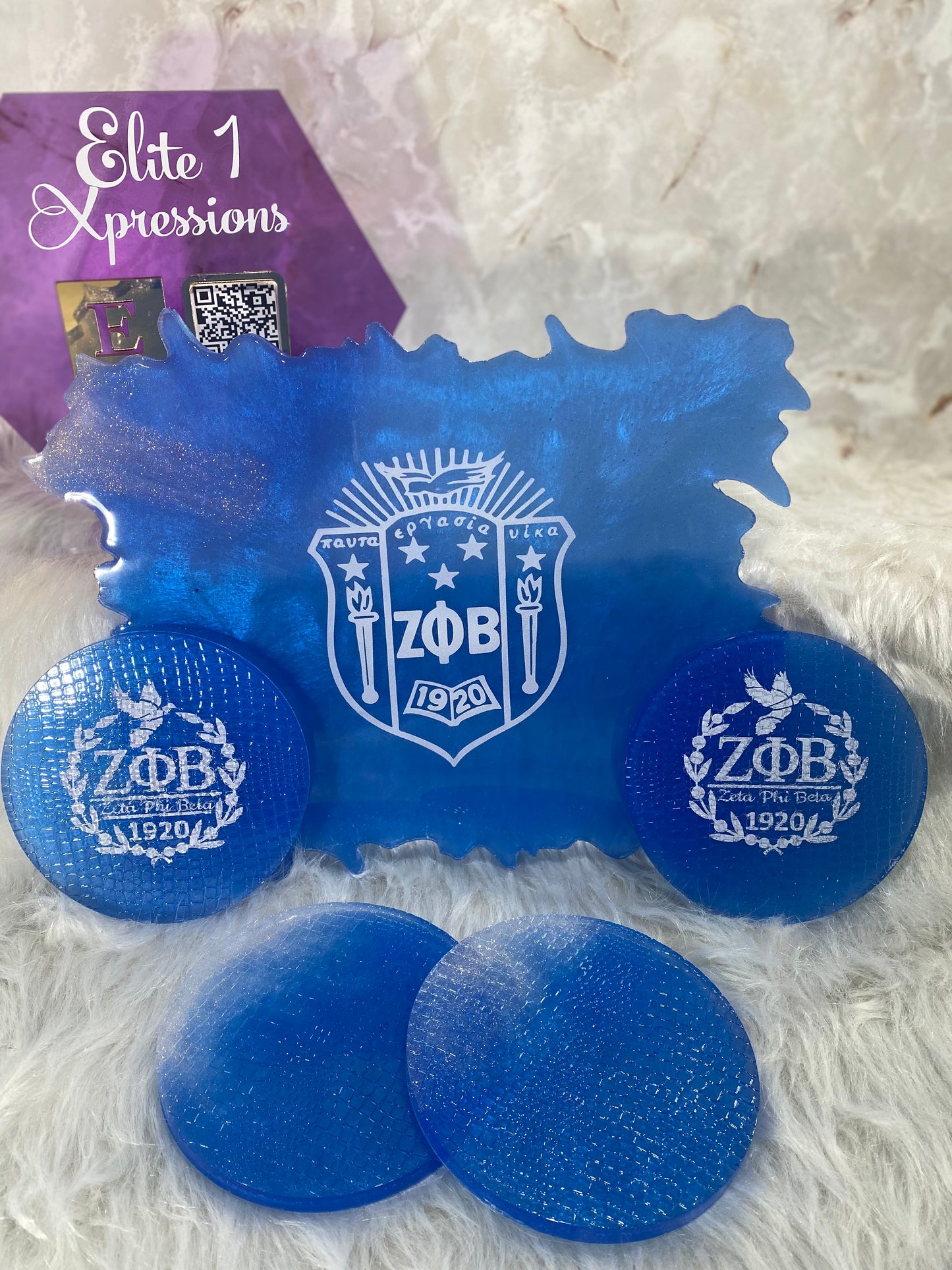 Tray & Coaster Set ~ Zeta