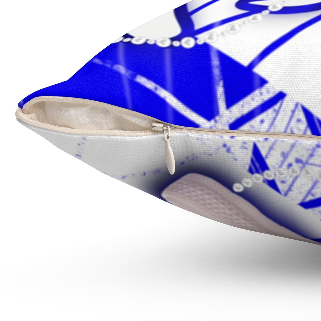 Finer Chucks & Pearls Polyester Square Pillow