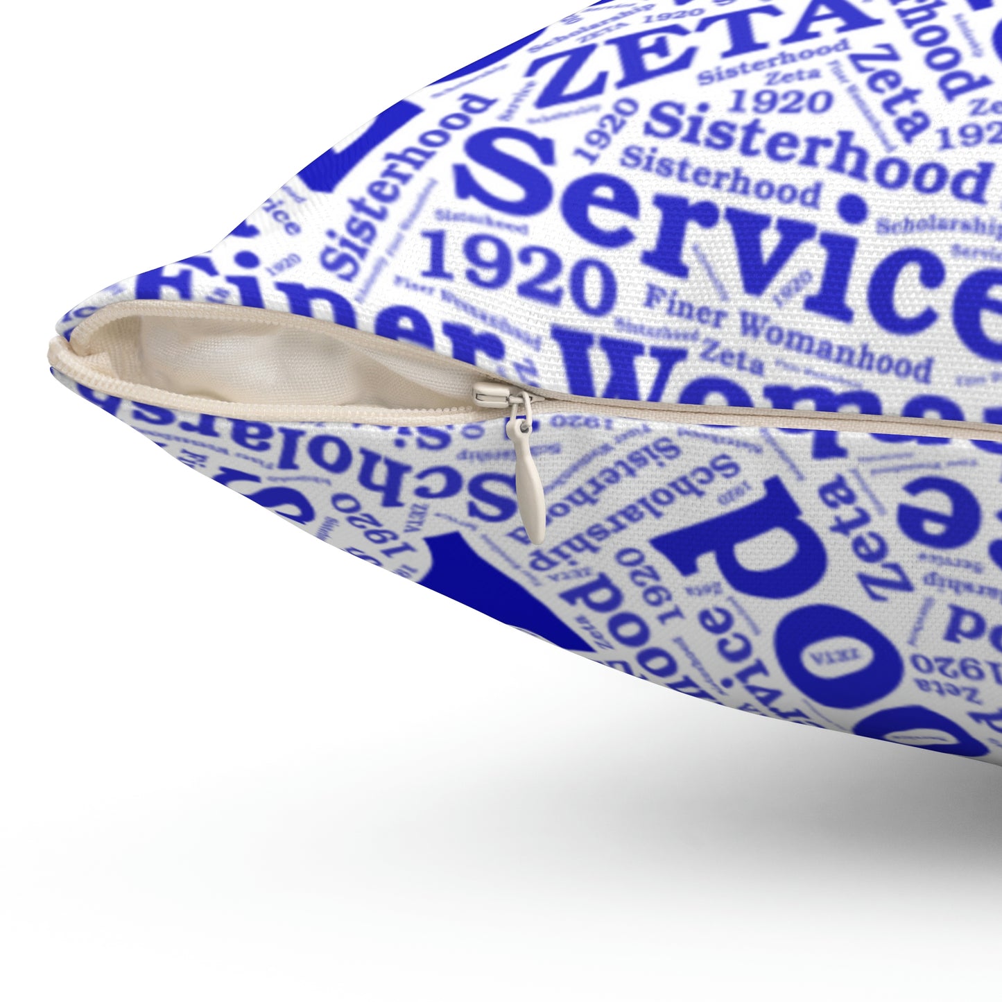 Zeta "Word Art" Polyester Square Pillow