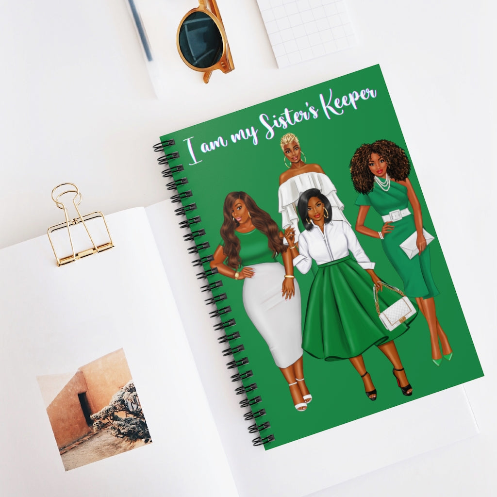 Sister's Keeper (Green) Spiral Notebook