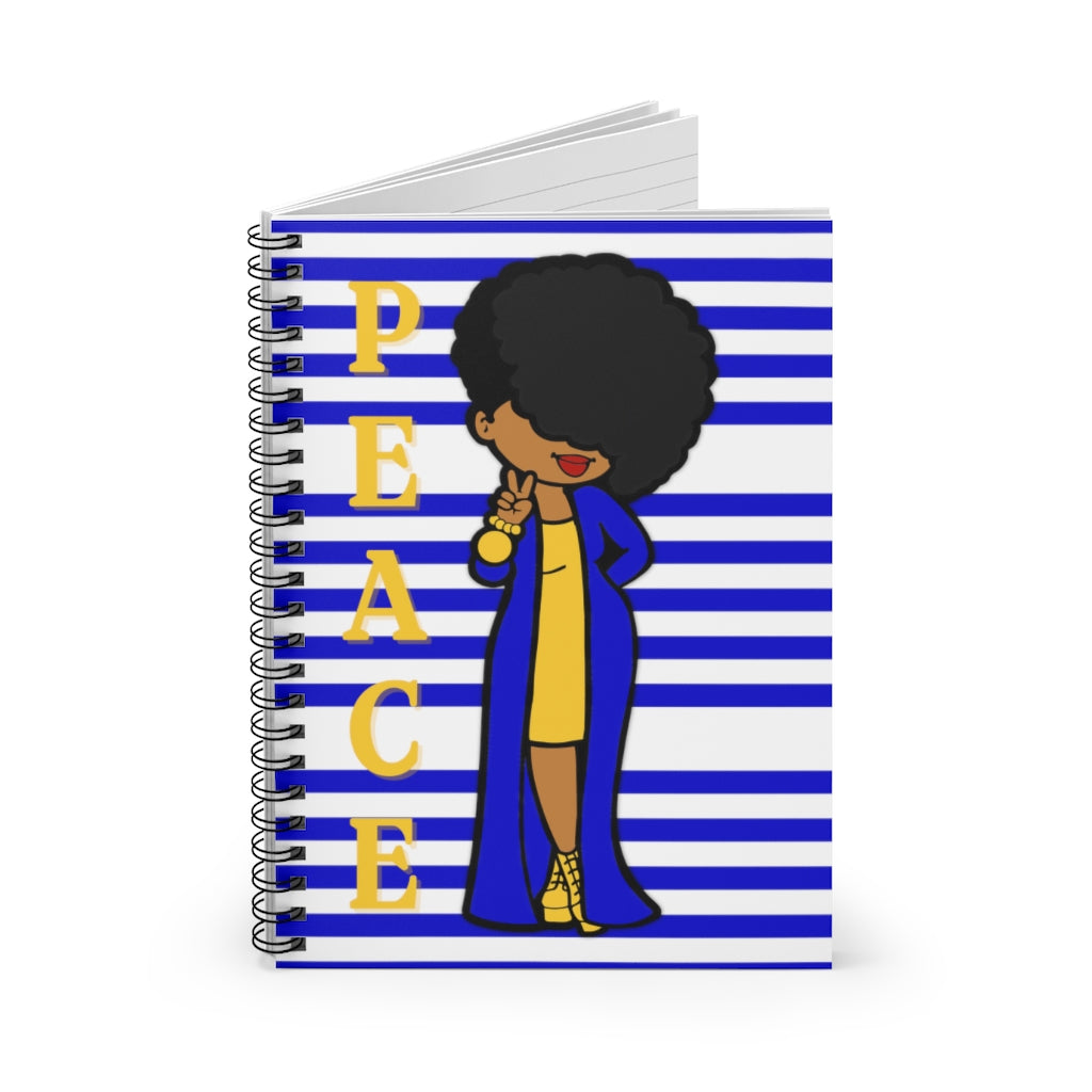 Peace (Blue & Yellow)  Spiral Notebook