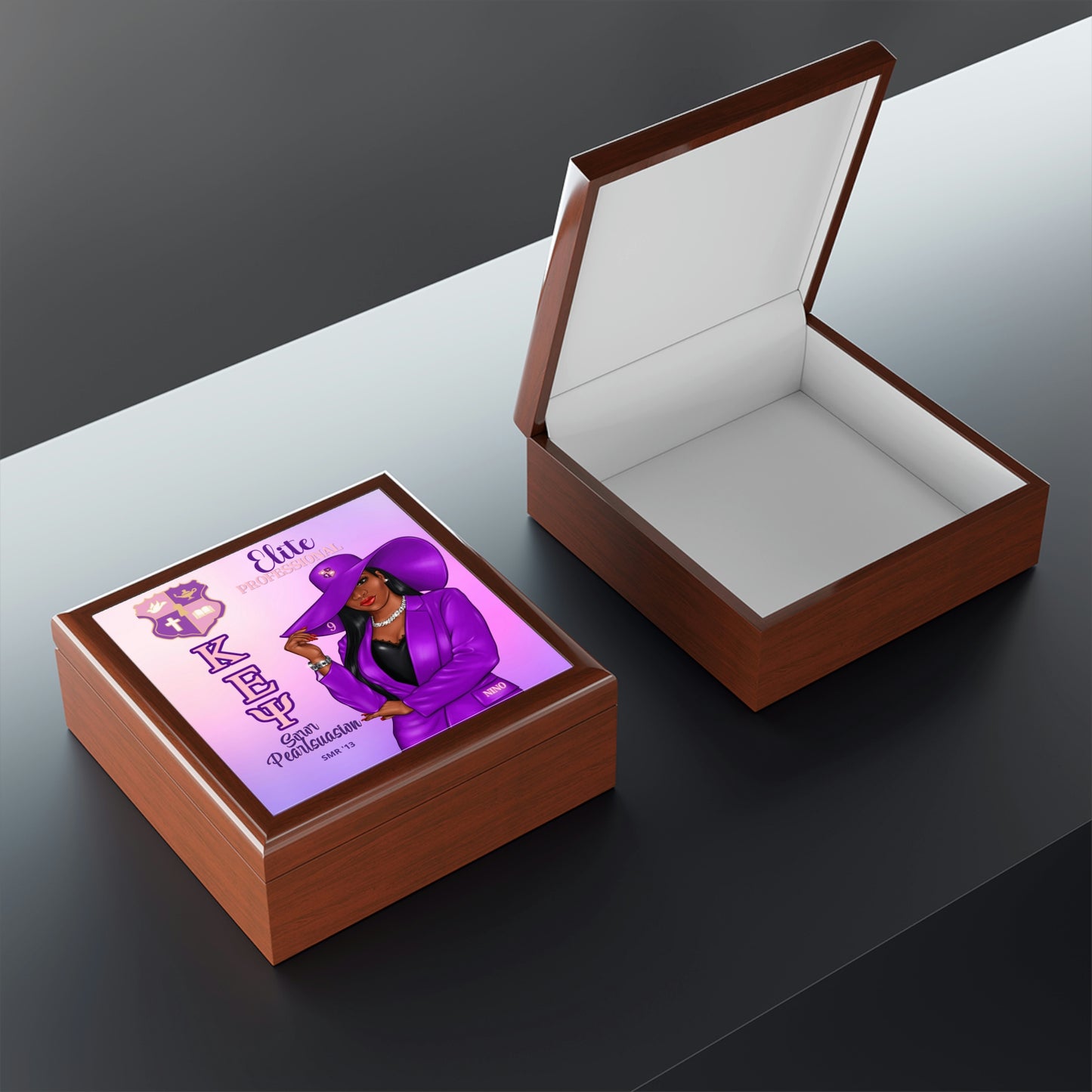 Jewelry Box - Customized Art Design (Purple)
