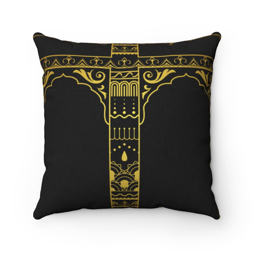 Nubian Queen (Gold) Spun Polyester Square Pillow