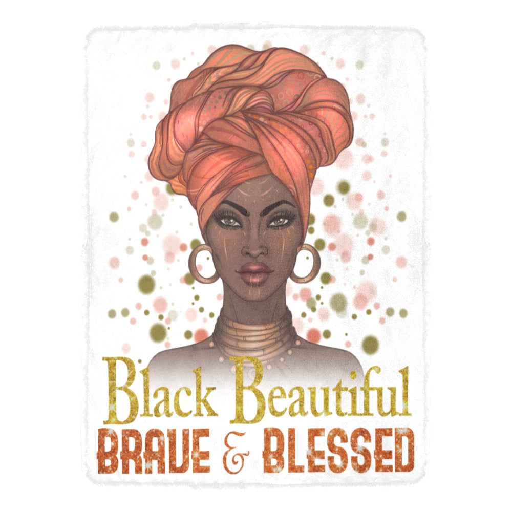 Fleece ~ Brave 7 Blessed Ultra Soft Blanket (White)