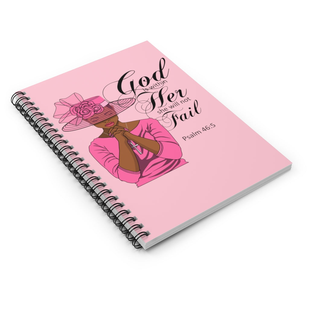 GOD in Her (Pink)  Spiral Notebook