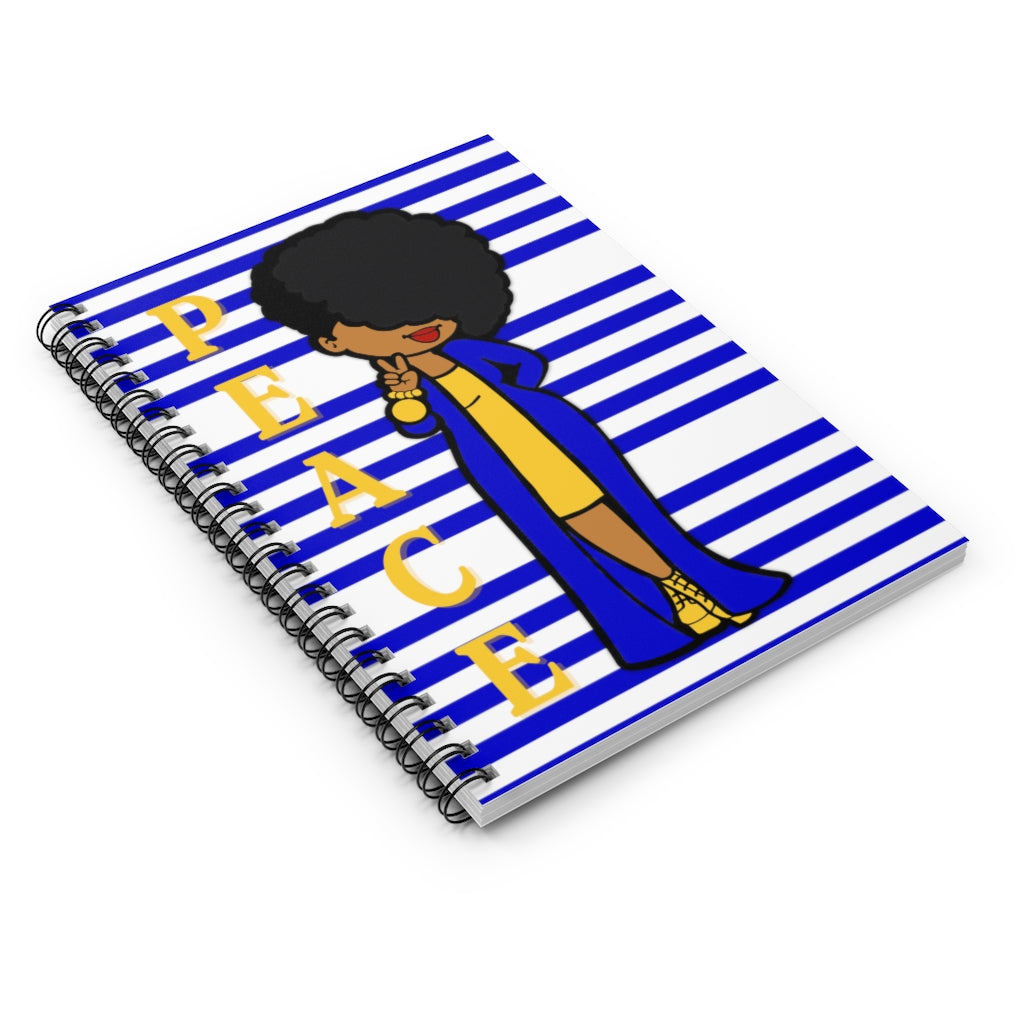 Peace (Blue & Yellow)  Spiral Notebook