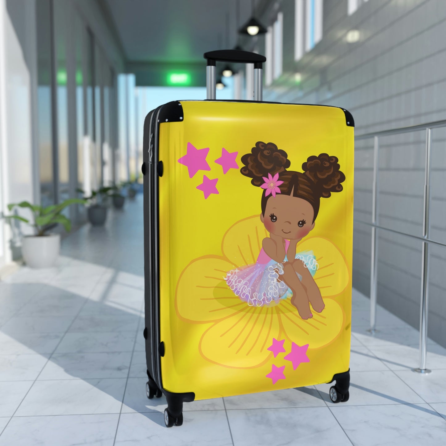 Yellow Lily Pad Cutie ~ Cabin Suitcase