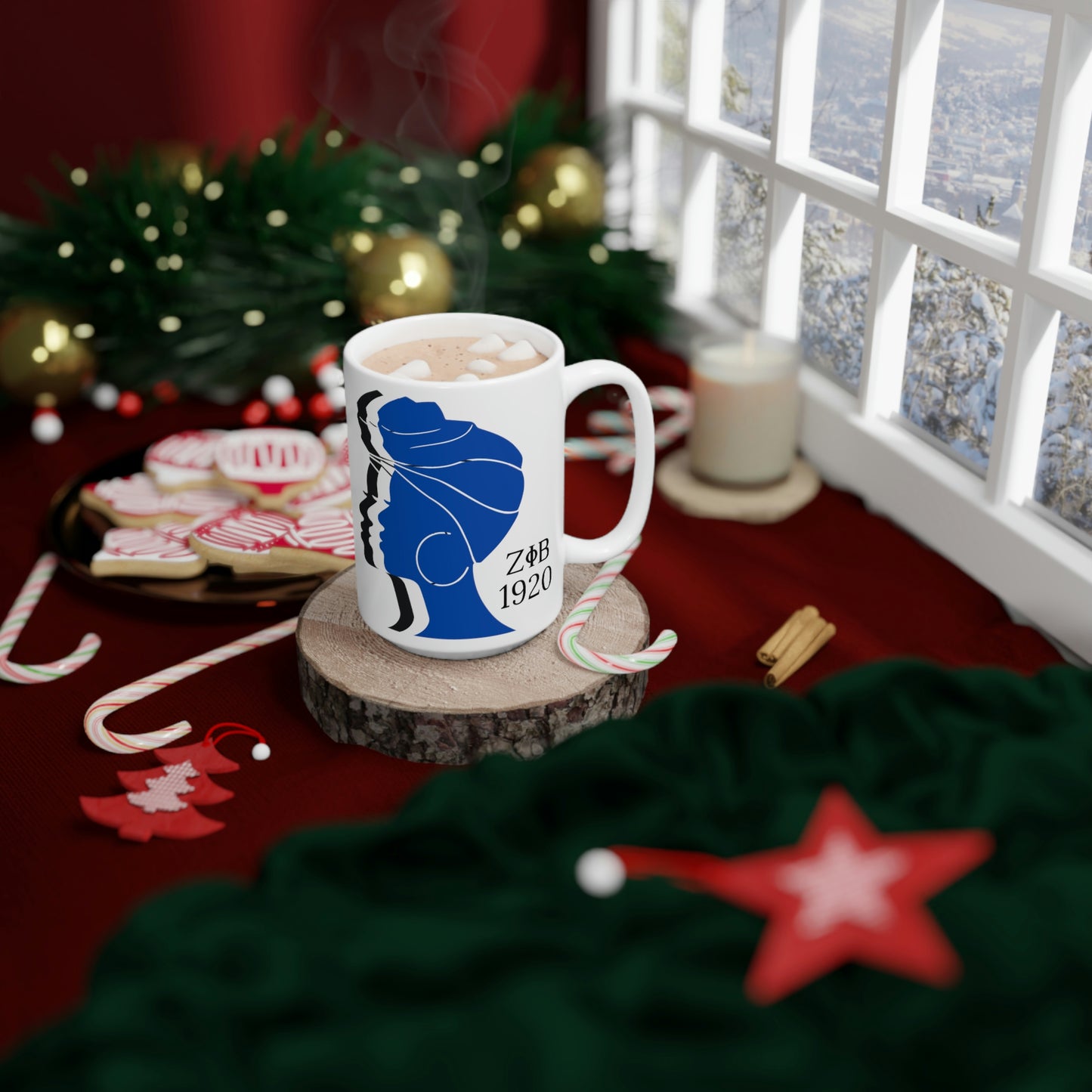 Zeta Phi Beta Silhouette Ceramic Mug