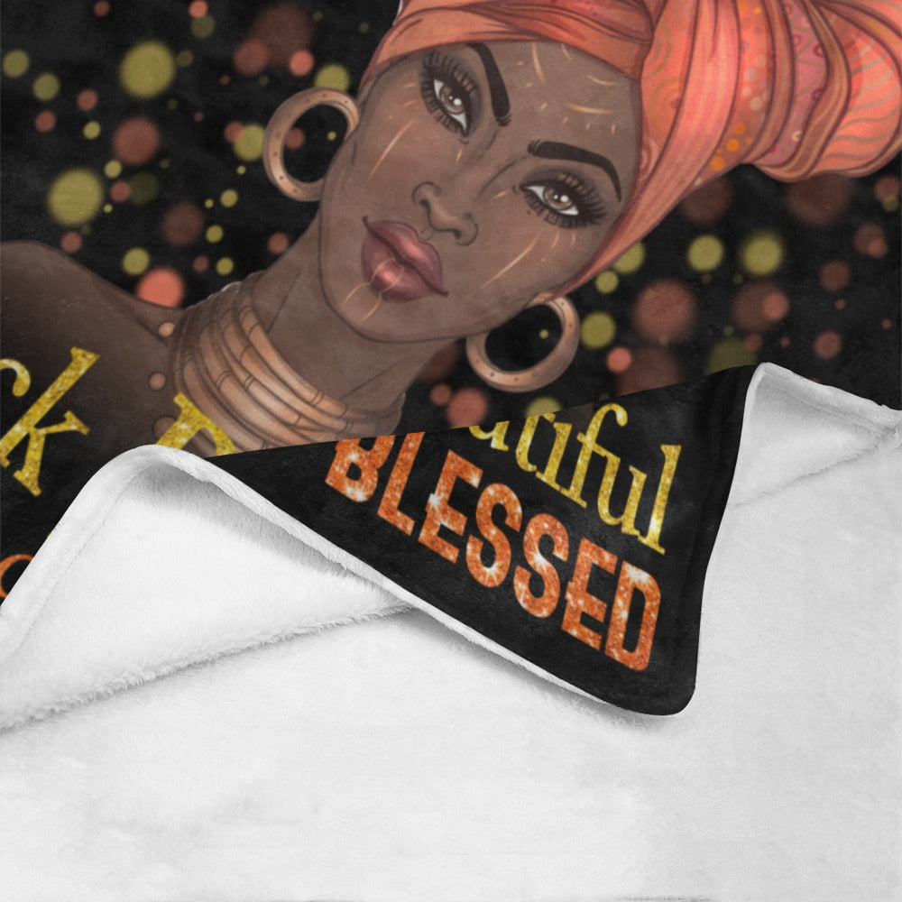 Fleece ~ Brave 7 Blessed Ultra Soft Blanket (Black)