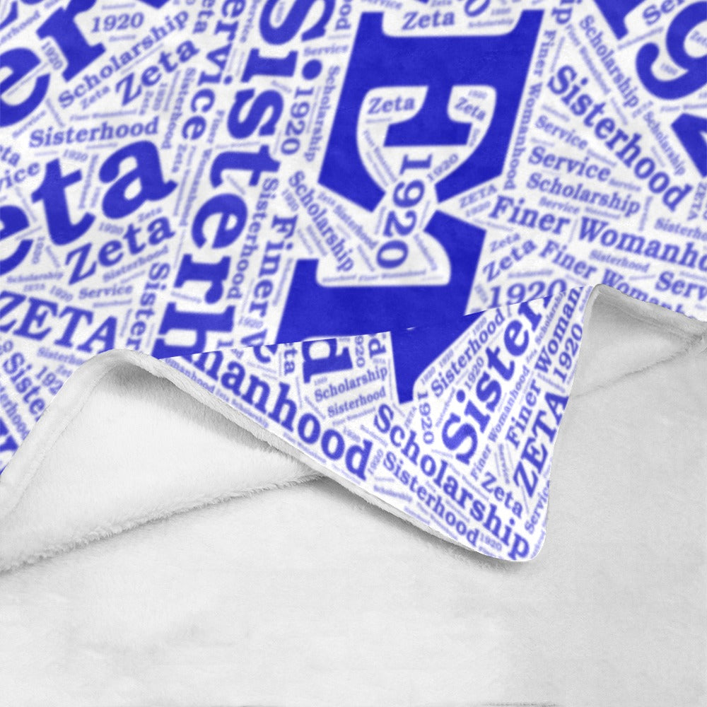 Zeta "Word Art" Fleece Blanket