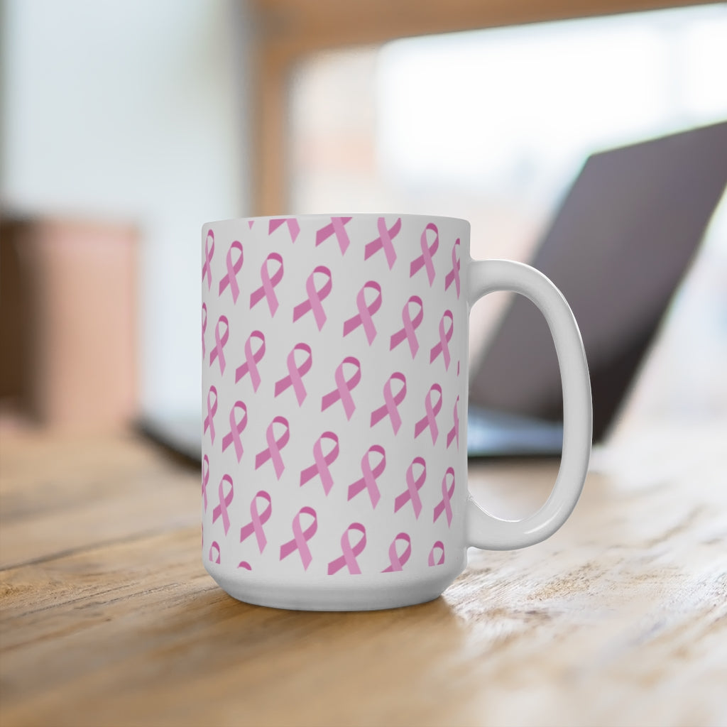 Pink Ribbons v3 Ceramic Mug