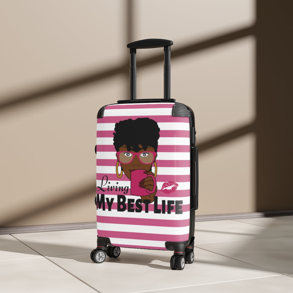Living My Best Life "Pink" Cabin Suitcase
