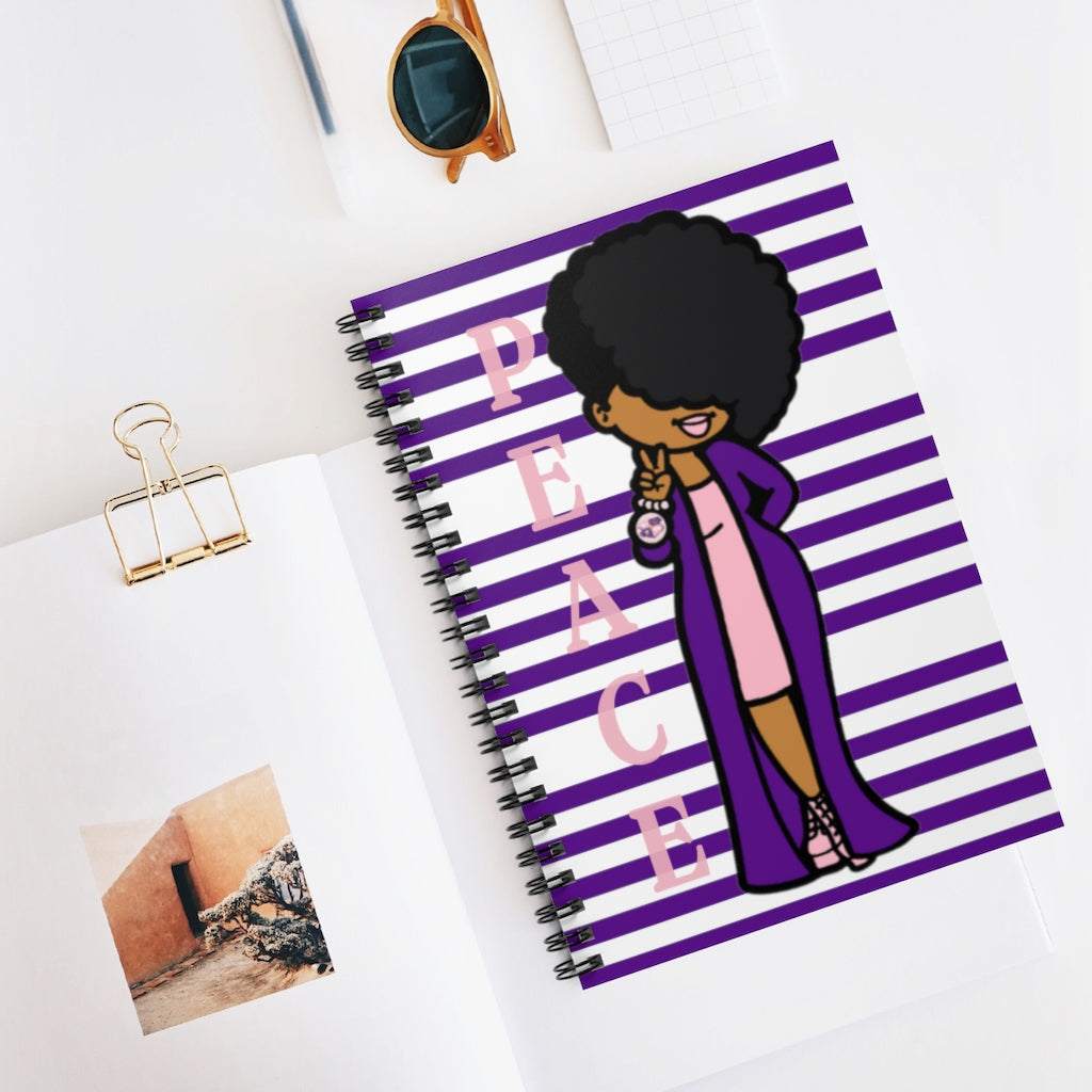 Peace (Purple) Spiral Notebook