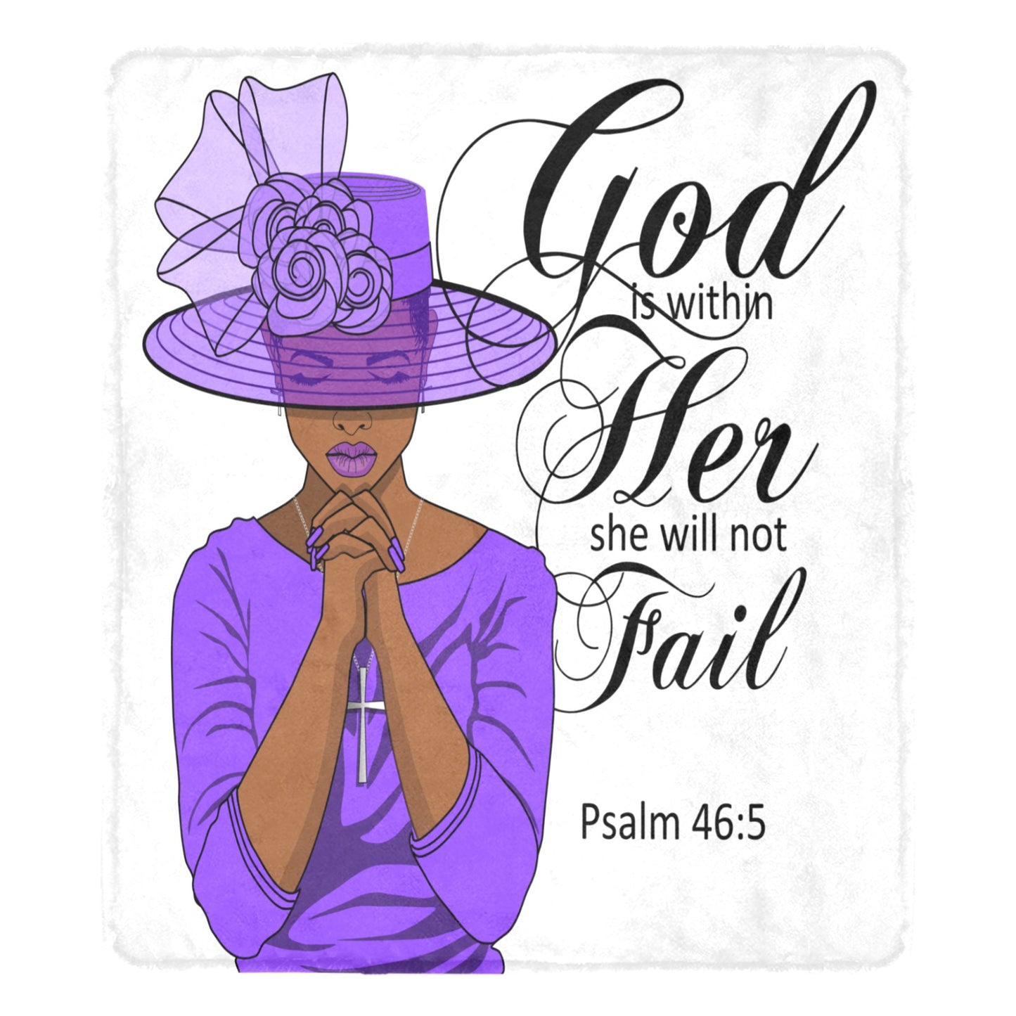 Fleece ~Psalms 46:5 Ultra Soft Blanket (Purple)
