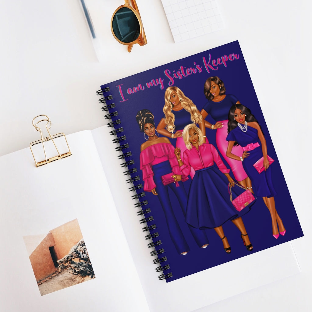 Sister's Keeper (Navy Blue) Spiral Notebook