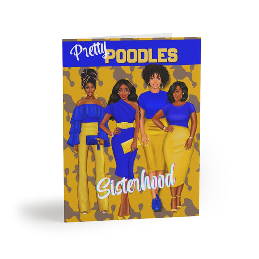 Pretty Poodle "Sisterhood" Greeting cards (8, 16, 24 pcs)