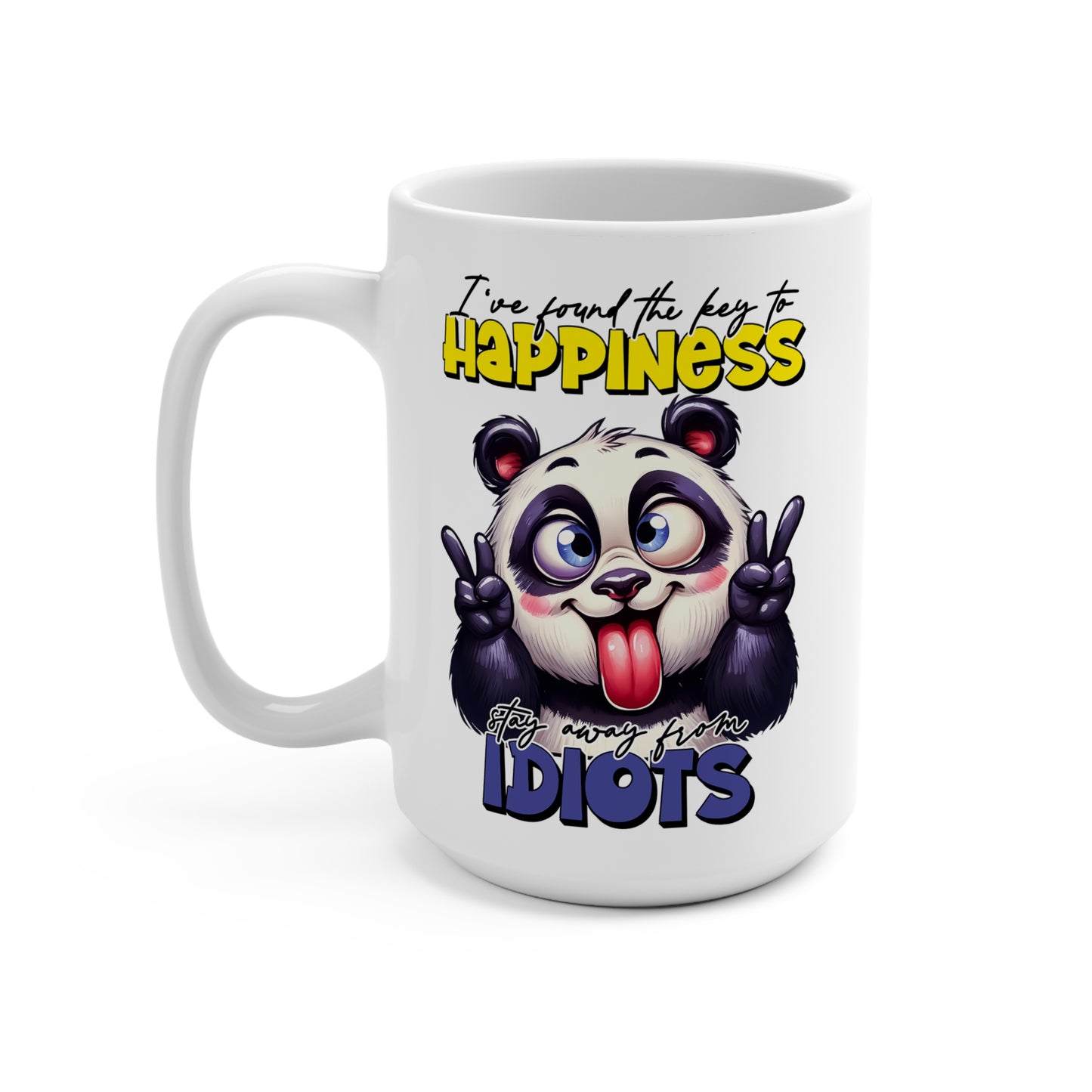 Cartoon "Happiness" Mug 15oz