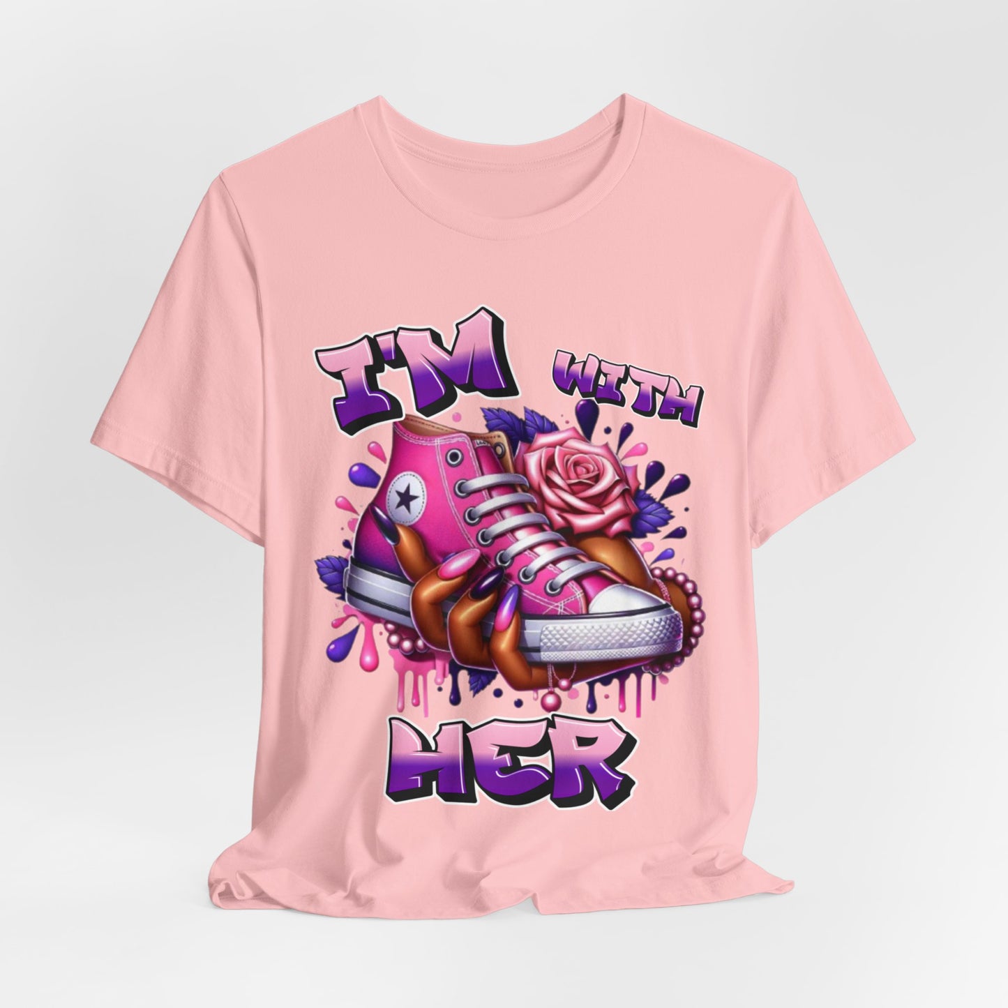 I'm with HER (Pink & Purple) ~ Unisex Jersey Short Sleeve Tee