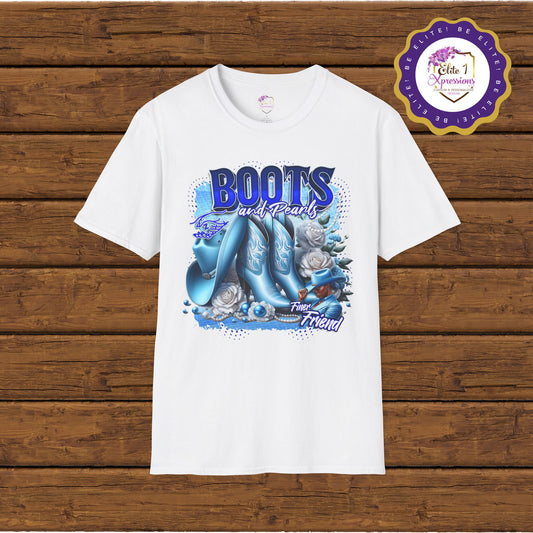 Boots & Pearls Unisex Tshirt ~ Zeta Amicae
