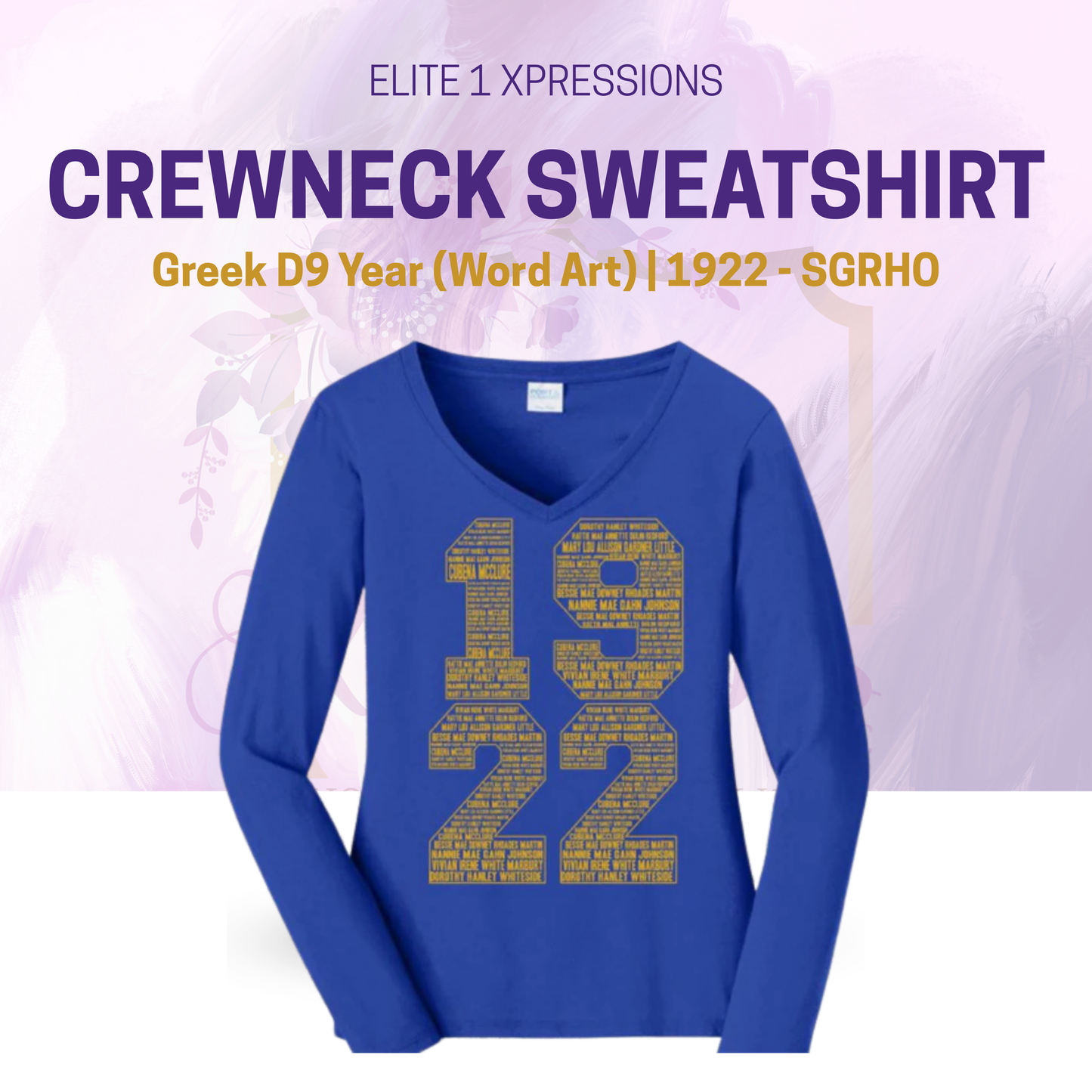 Greek D9 Year  (Word Art) Crewneck Sweatshirt