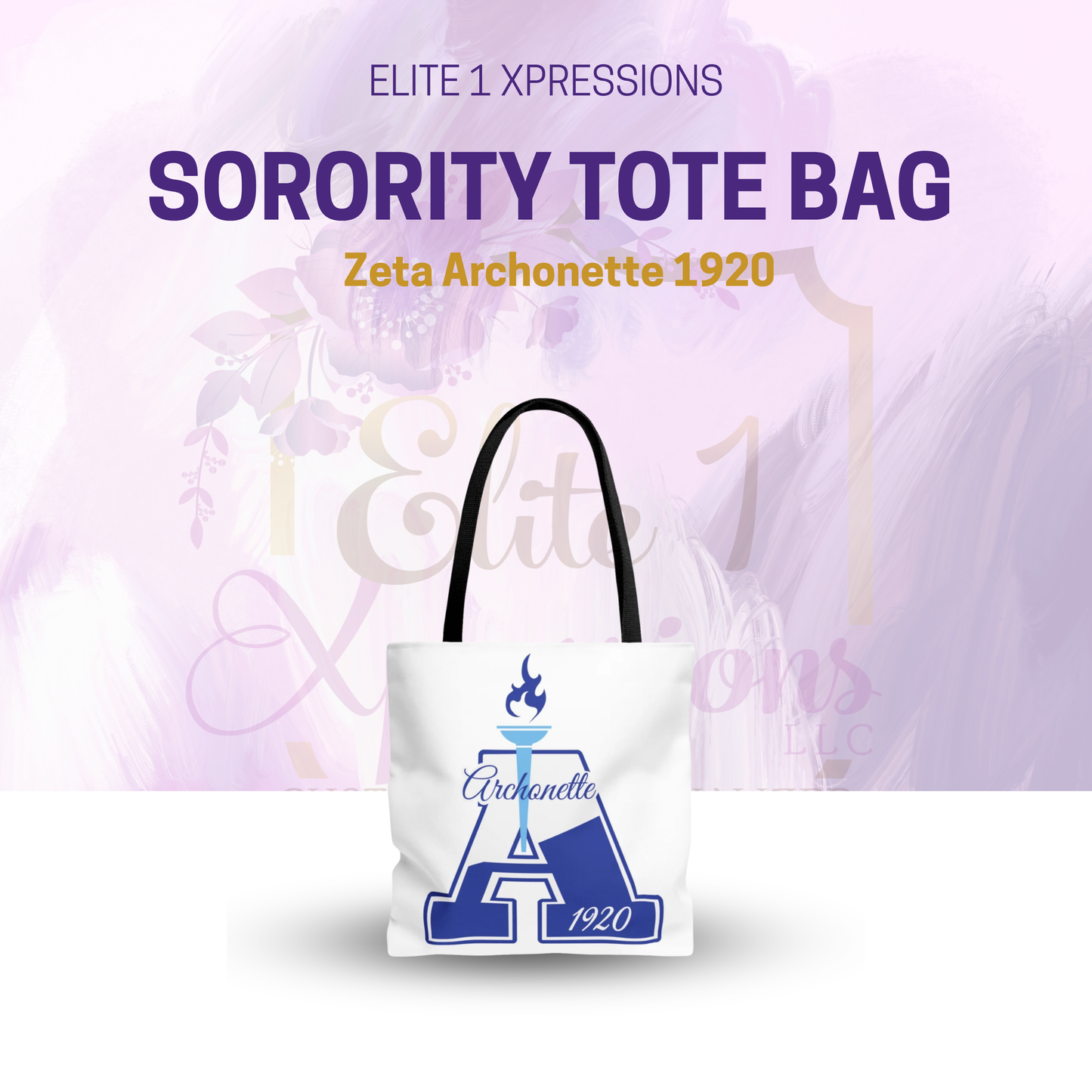 Archonette | Zeta Phi Beta Archonette| V2 White Tote Bag