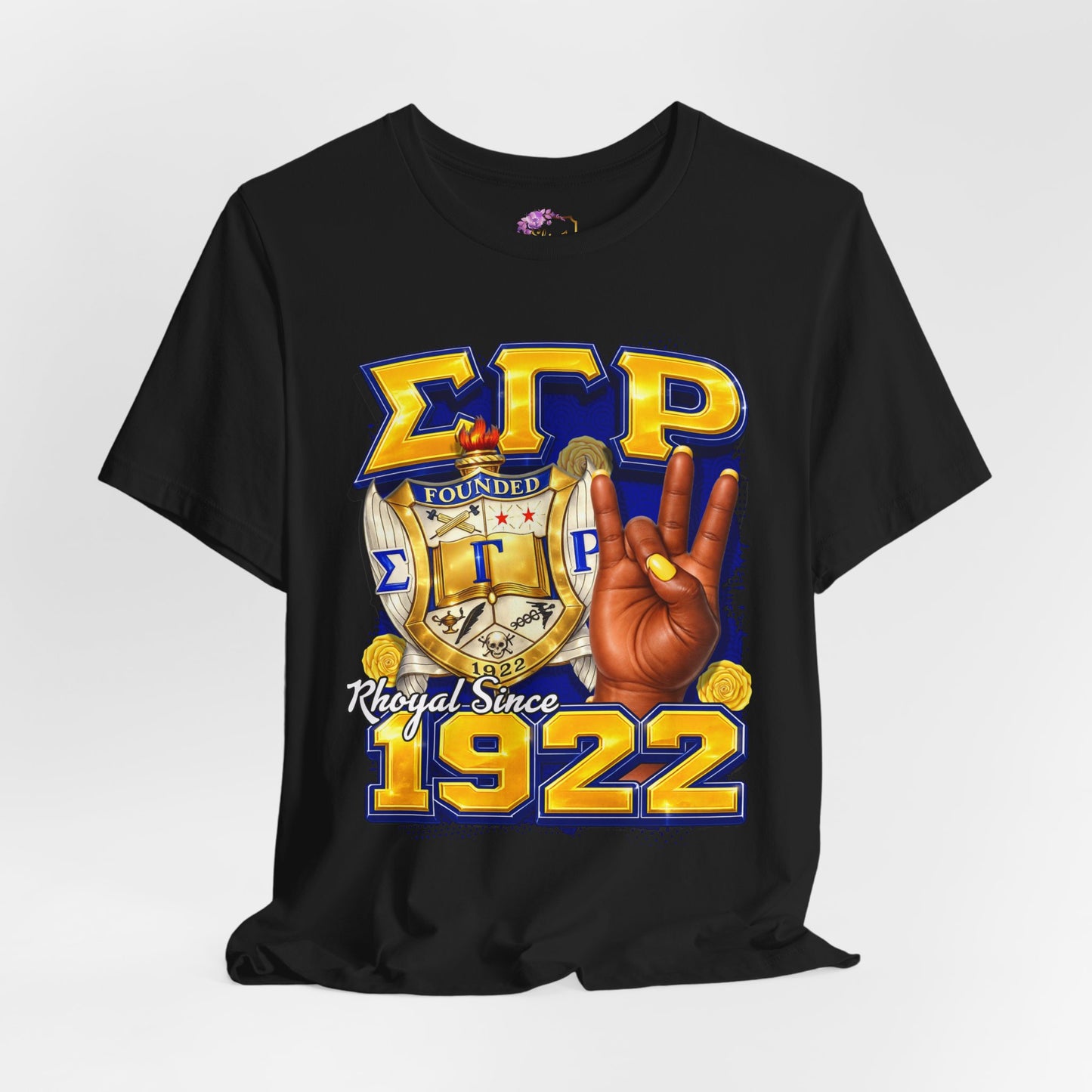 Sigma Gamma Rho I Royal Since 1922 | Greek Letters Hand Symbol Shirt