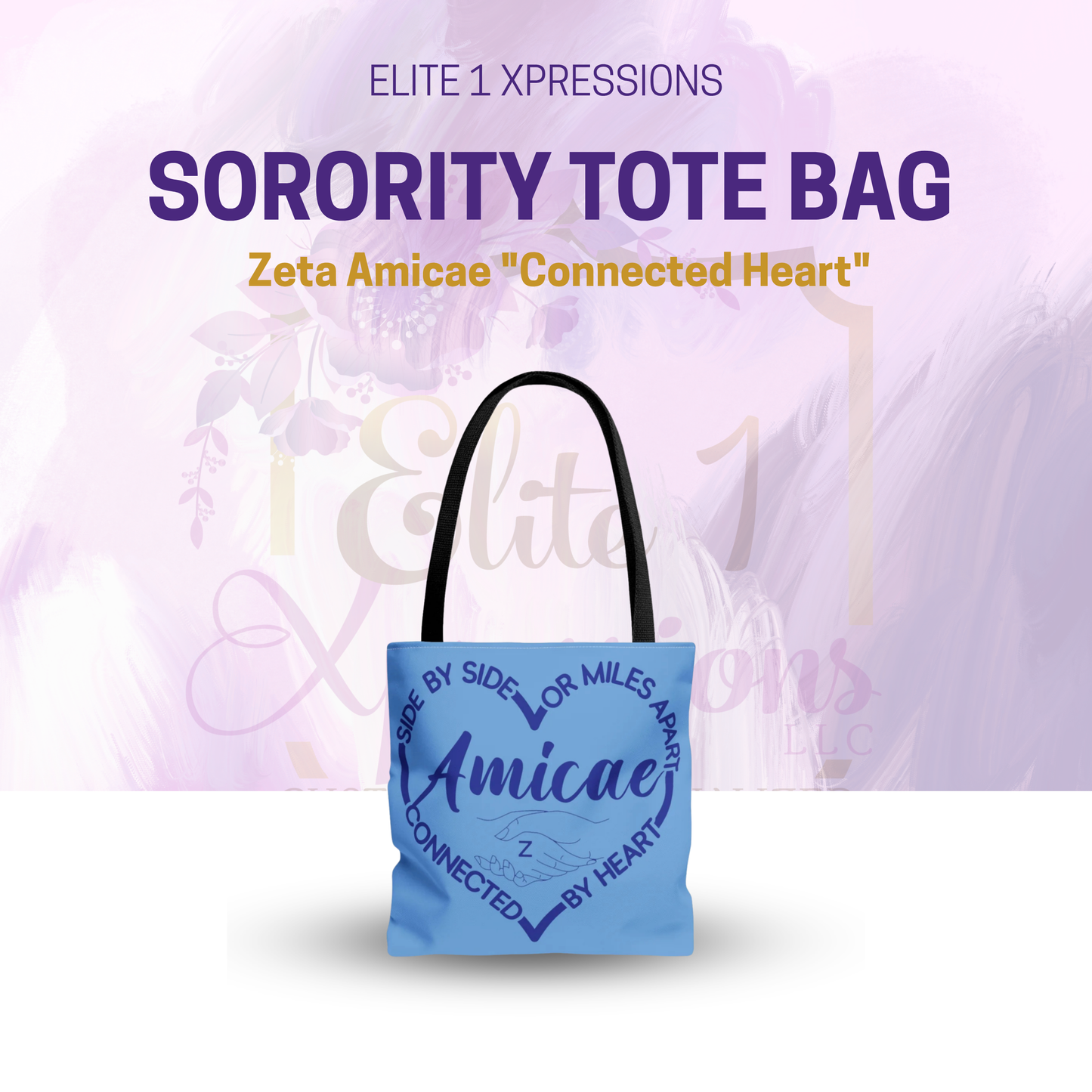 Zeta Amicae "Connected Heart" Tote Bag