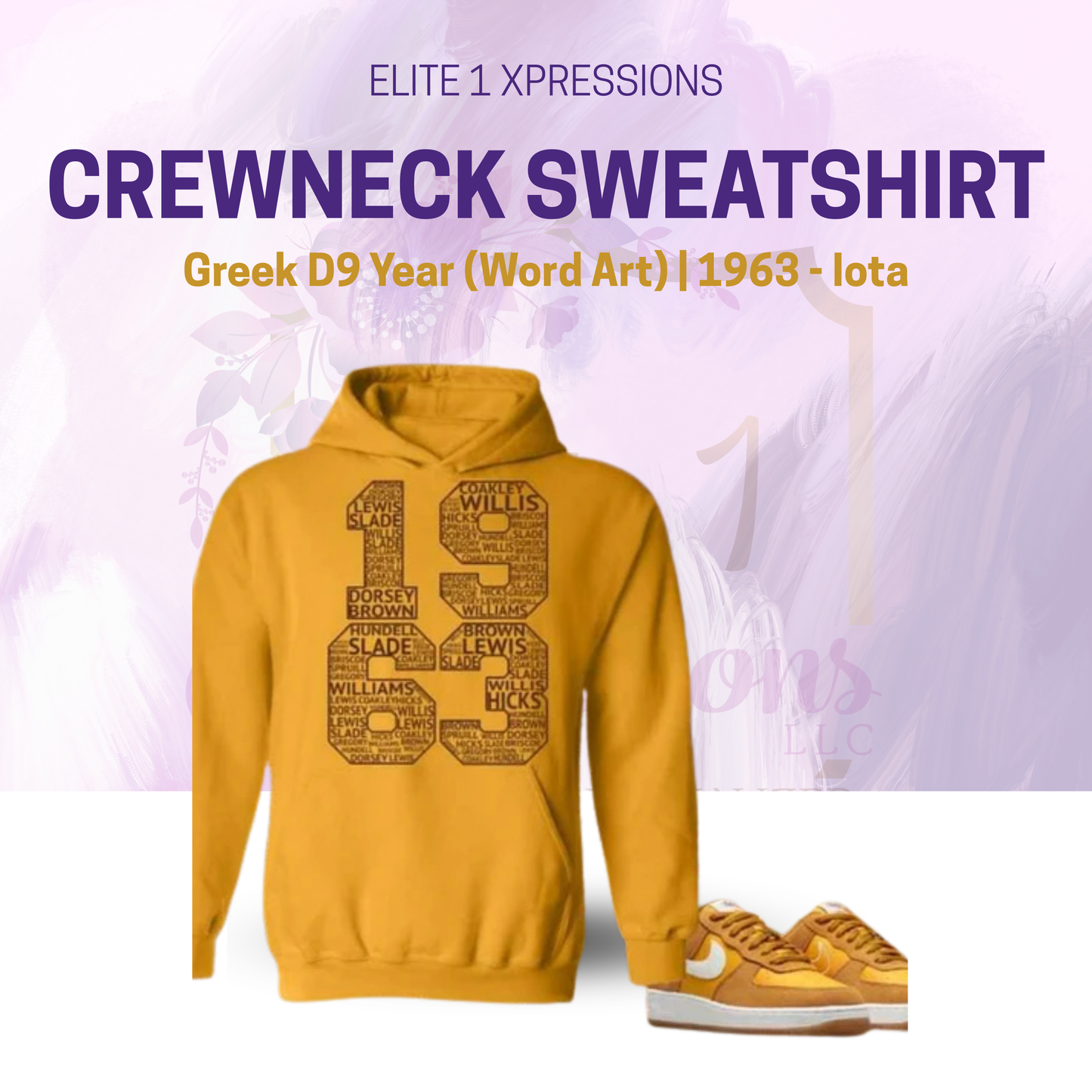 Greek D9 Year  (Word Art) Crewneck Sweatshirt