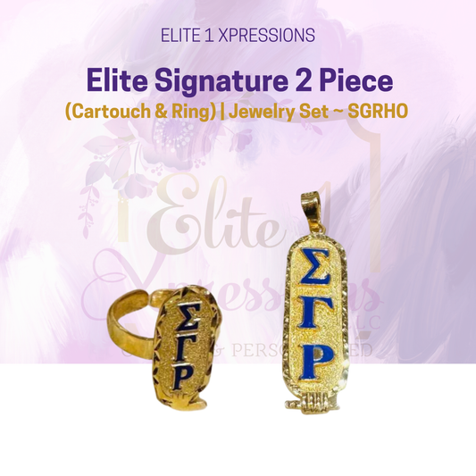 Elite Signature 2 Piece (Cartouch & Ring) Jewelry Set ~ SGRHO