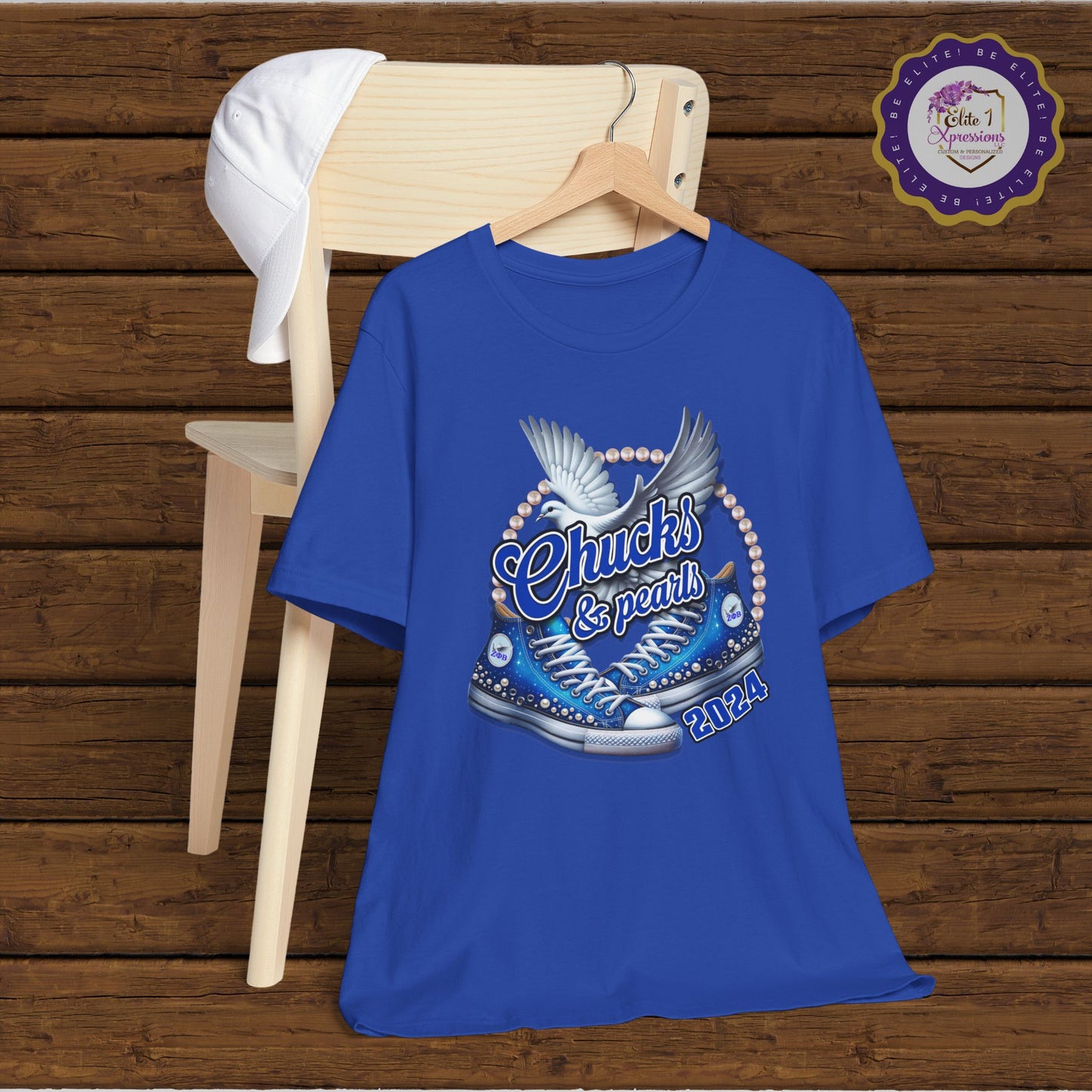 Chucks & Pearls 2024 (Blue & Gold) ~ Unisex Jersey Short Sleeve Tee