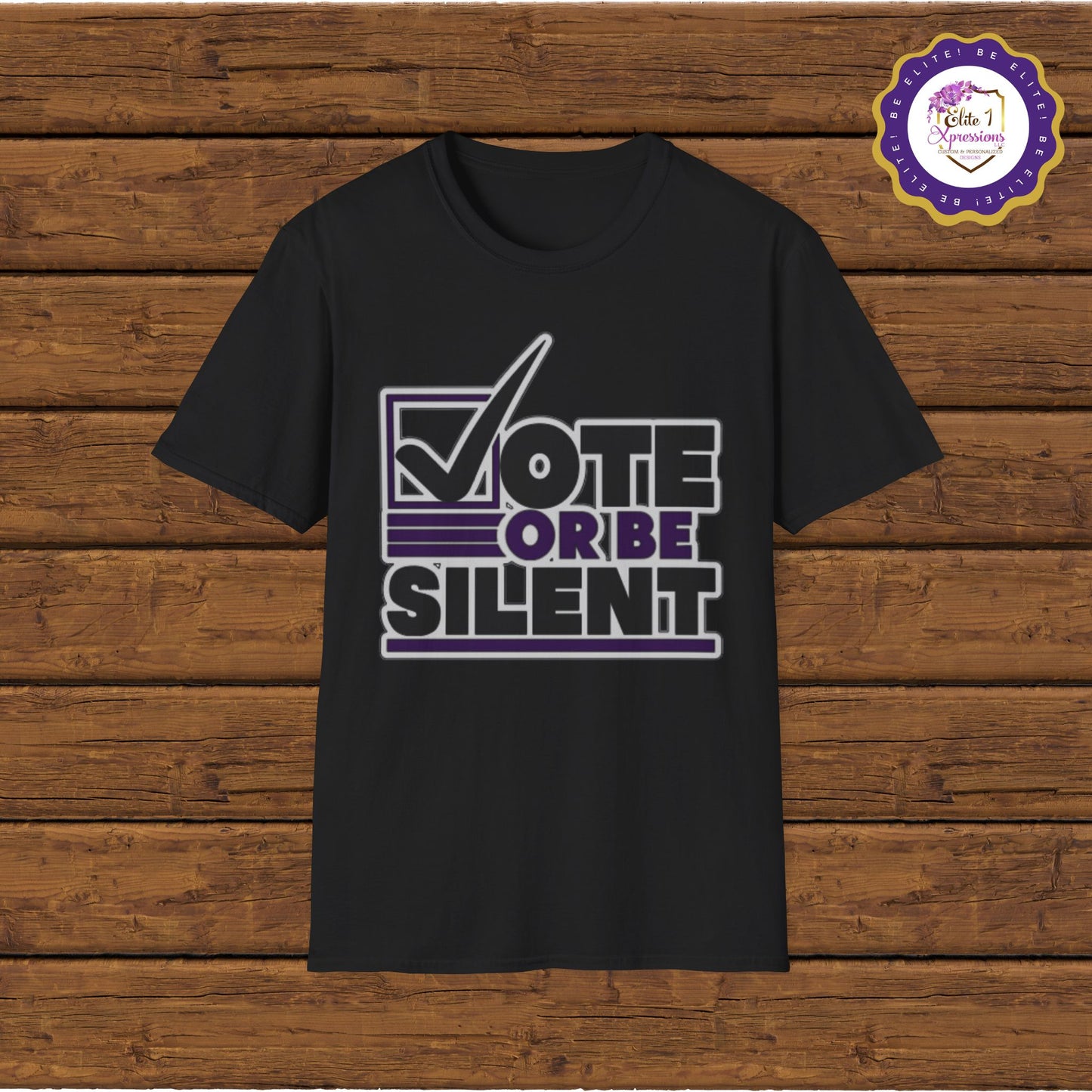 Vote or Be Silent (Black, Grey & Purple) ~ Short Sleeve Tee